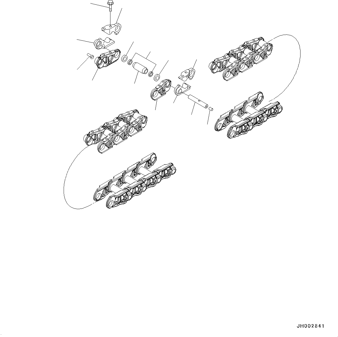 Схема запчастей Komatsu D65PX-17 - ГУСЕН. ЦЕПЬ ASSEMBLY (№-) ГУСЕН. ЦЕПЬ ASSEMBLY, ПОДАЮЩ. ONLY, 9 SET, УПЛОТНЕНИЕED И LUBRICATED ТИП, УСИЛ. СОЕДИНИТЕЛЬН. ЗВЕНОS, БОЛОТН. SHOE