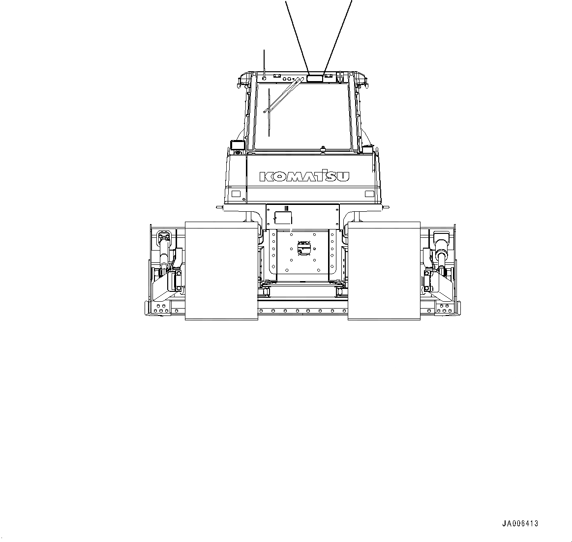 Схема запчастей Komatsu D65PX-17 - ROPS/FOPS ПЛАСТИНА (№-) ROPS/FOPS ПЛАСТИНА, АНГЛ.