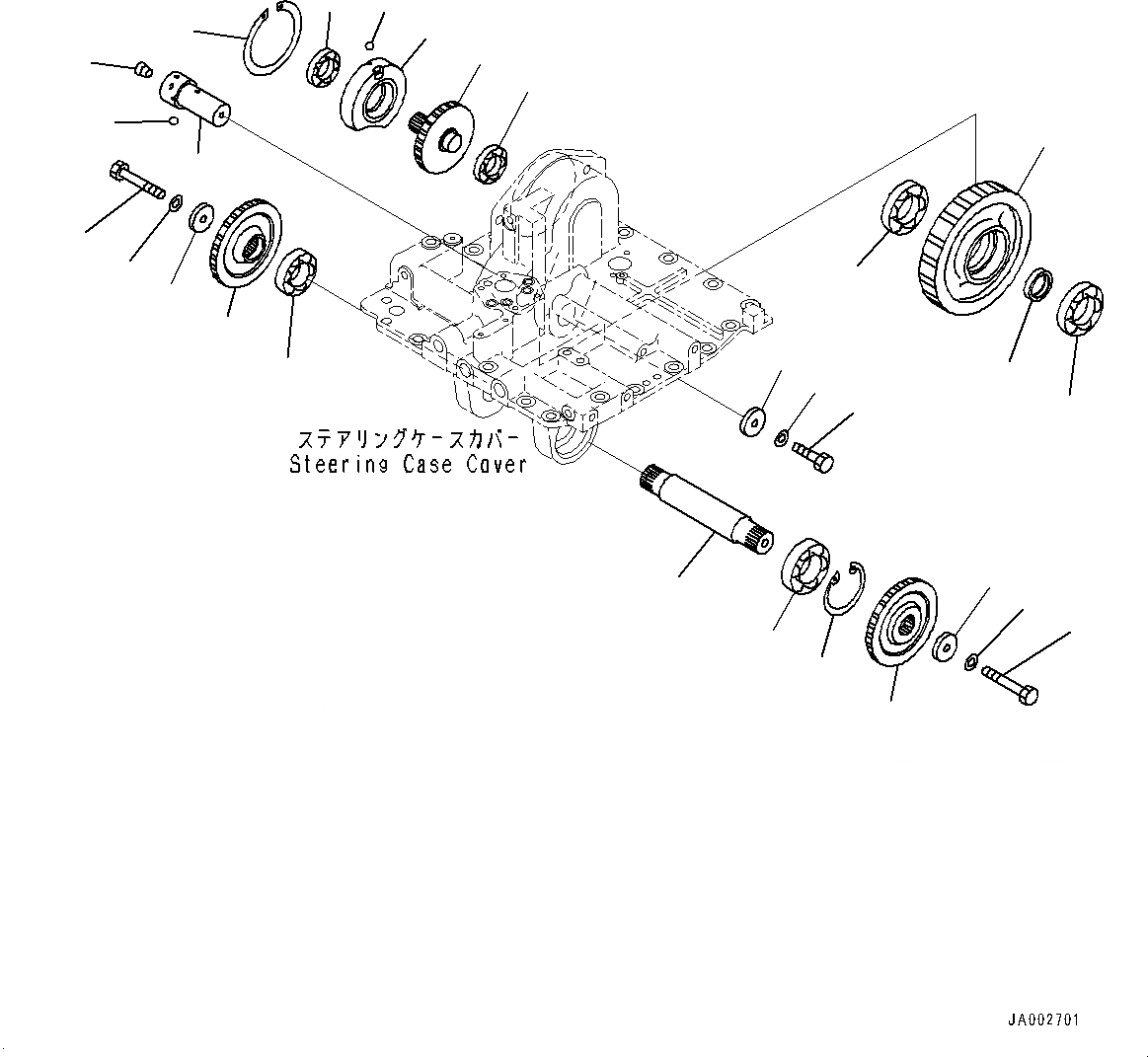 Схема запчастей Komatsu D65EX-17 - СИЛОВАЯ ПЕРЕДАЧА, H.S.S. ПРИВОД (№-) СИЛОВАЯ ПЕРЕДАЧА