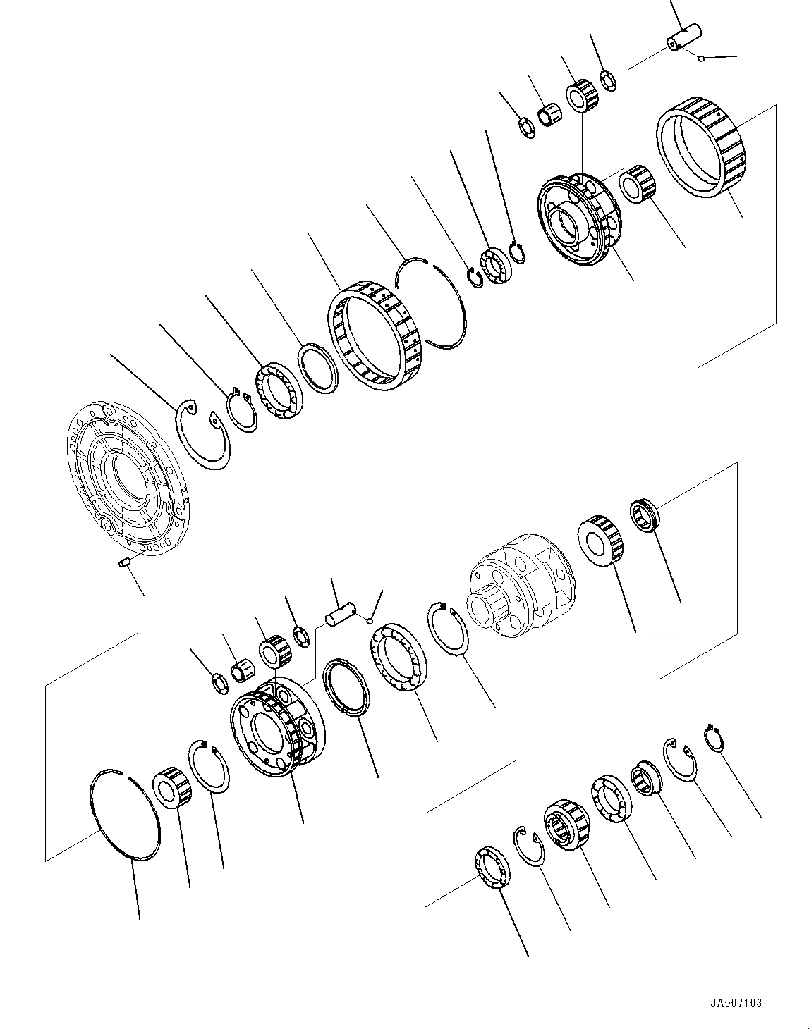 Схема запчастей Komatsu D65EX-17 - СИЛОВАЯ ПЕРЕДАЧА, ТРАНСМИССИЯ (/) (№-) СИЛОВАЯ ПЕРЕДАЧА