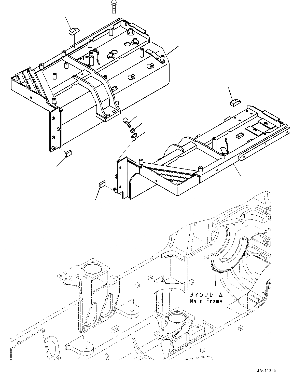 Схема запчастей Komatsu D65EX-17 - КРЫЛО, КРЫЛО И КОРПУС (№-) КРЫЛО, ДЛЯ LANDFILL СПЕЦ-ЯIFICATION