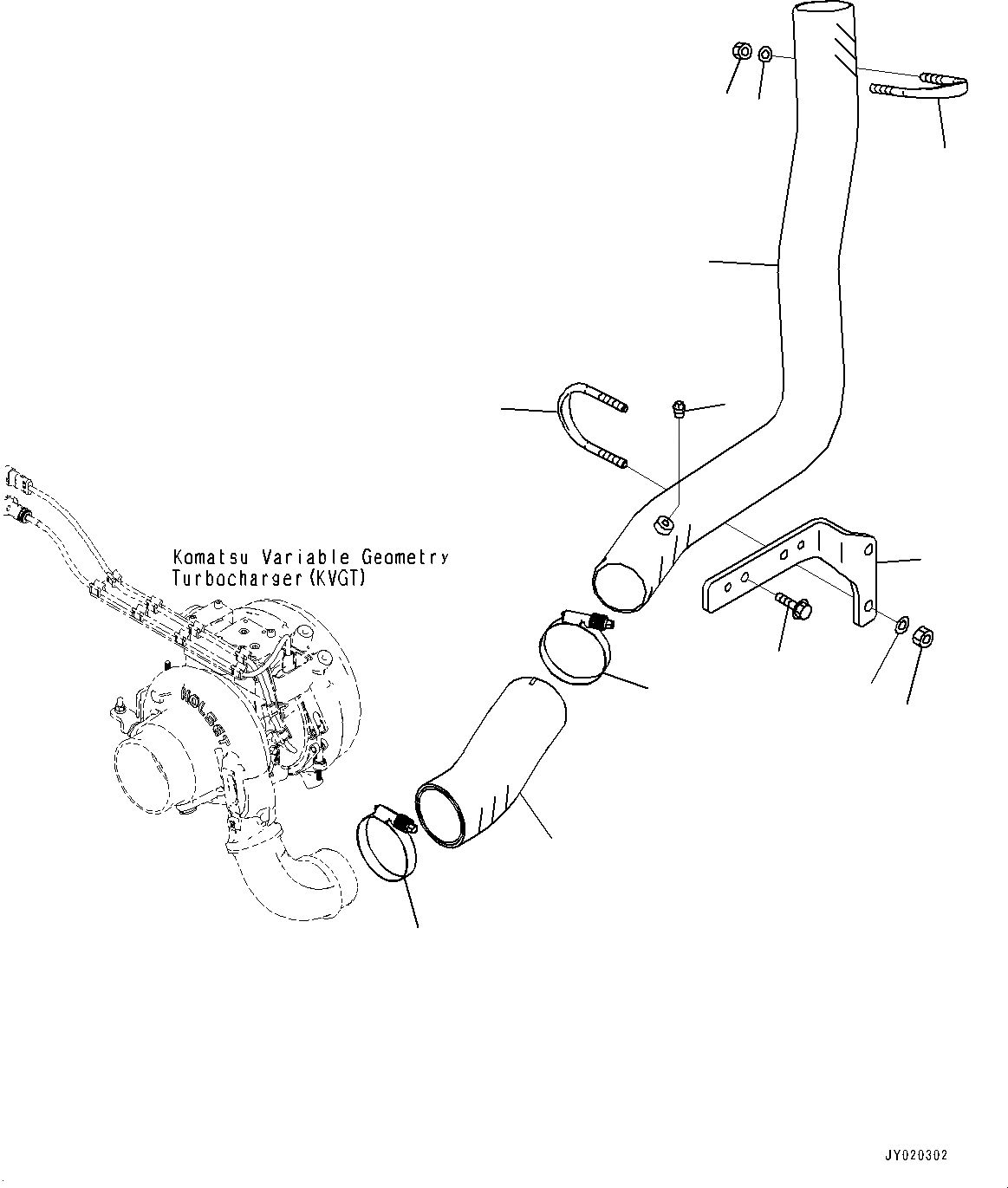 Схема запчастей Komatsu SAA6D114E-5B - ВОЗД. PIPE (№97-) ВОЗД. PIPE, ДЛЯ LANDFILL СПЕЦ-ЯIFICATION