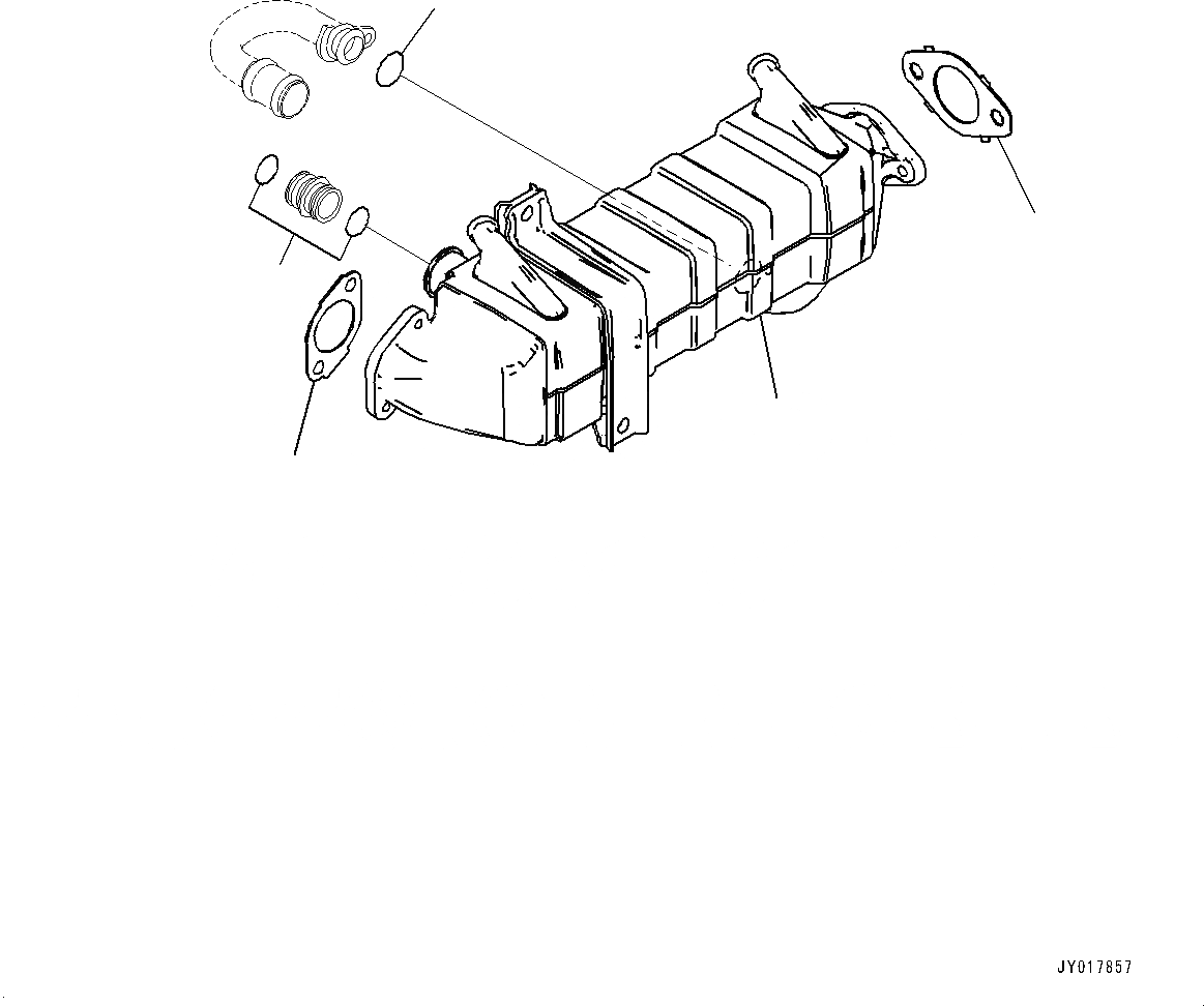 Схема запчастей Komatsu SAA6D114E-5B - ВЫПУСКН. GAS RE-CIRCULATION (EGR) ОХЛАДИТЕЛЬ (№9-) ВЫПУСКН. GAS RE-CIRCULATION (EGR) ОХЛАДИТЕЛЬ