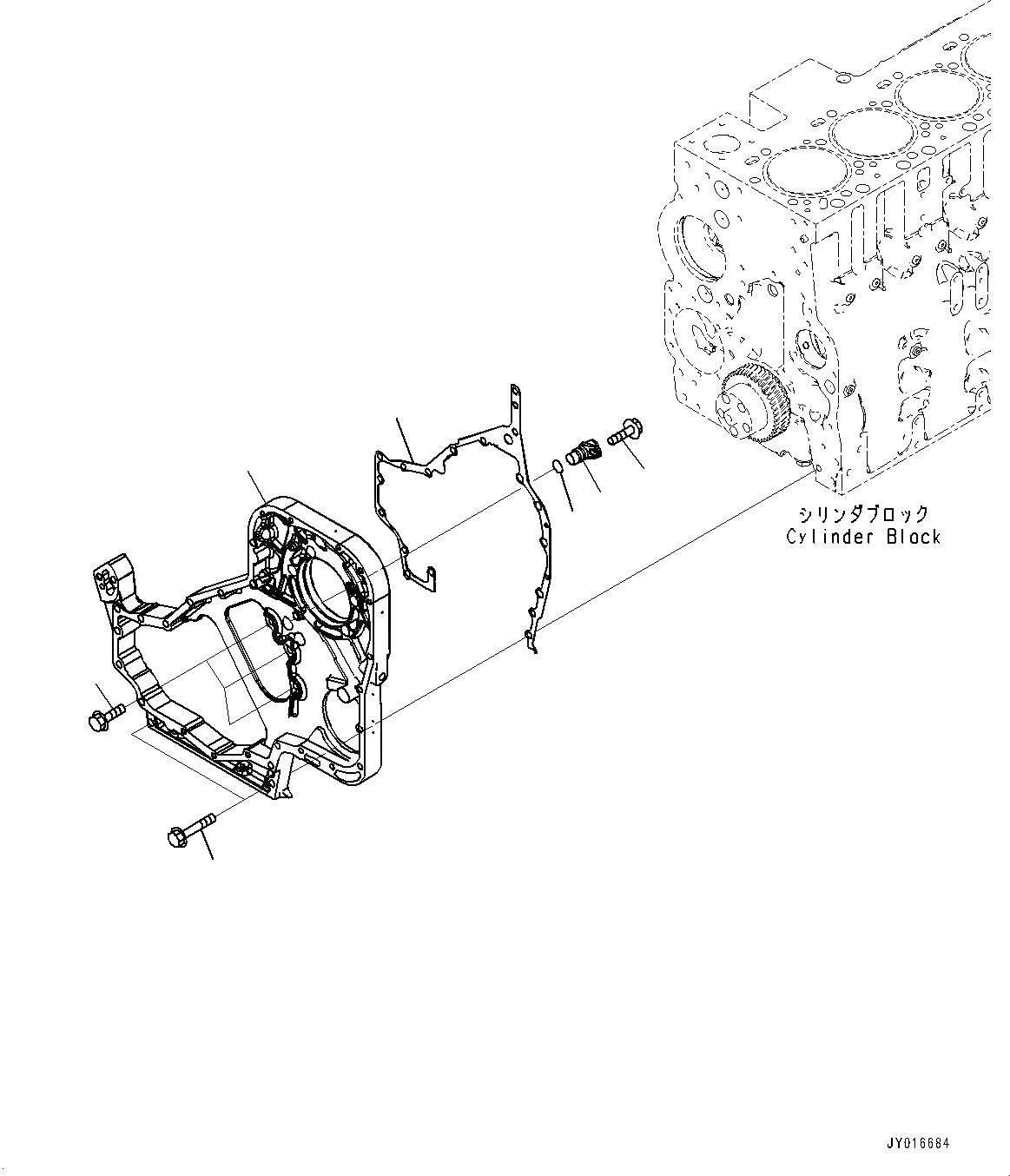 Схема запчастей Komatsu SAA6D114E-5B - ПЕРЕДН. ПРИВОД (№9-) ПЕРЕДН. ПРИВОД