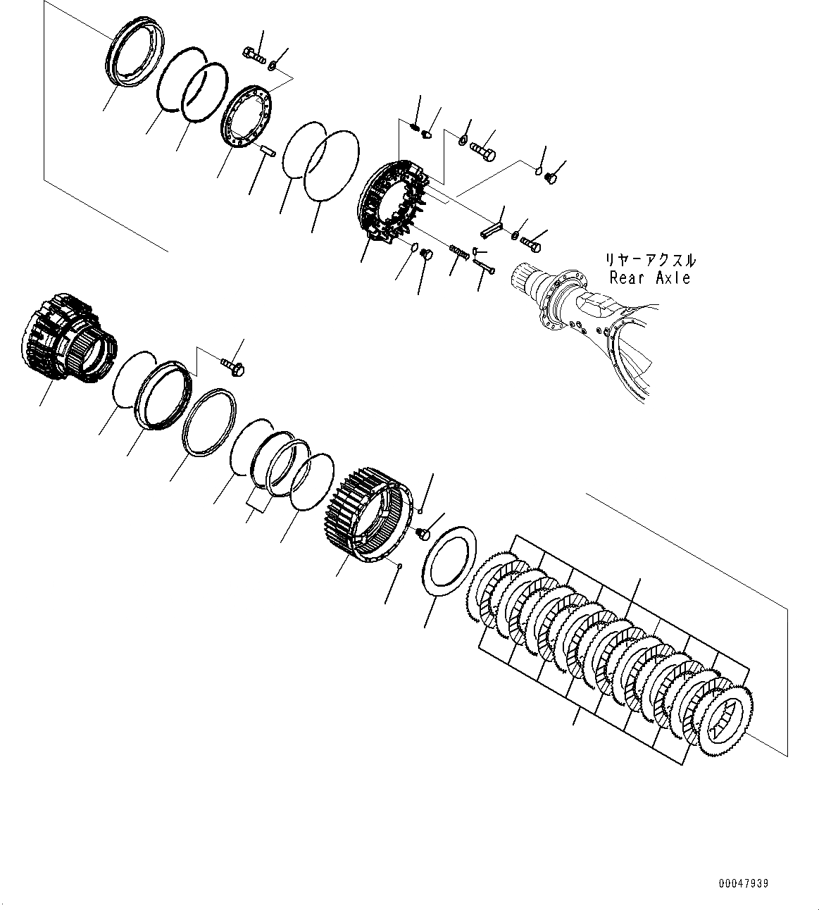 Схема запчастей Komatsu WA500-6 - ЗАДН. МОСТ, КОНЕЧНАЯ ПЕРЕДАЧА ПРАВ. (/) (№79-) ЗАДН. МОСТ, ДЛЯ STONE ОБСЛУЖ-Е СПЕЦ-Я.