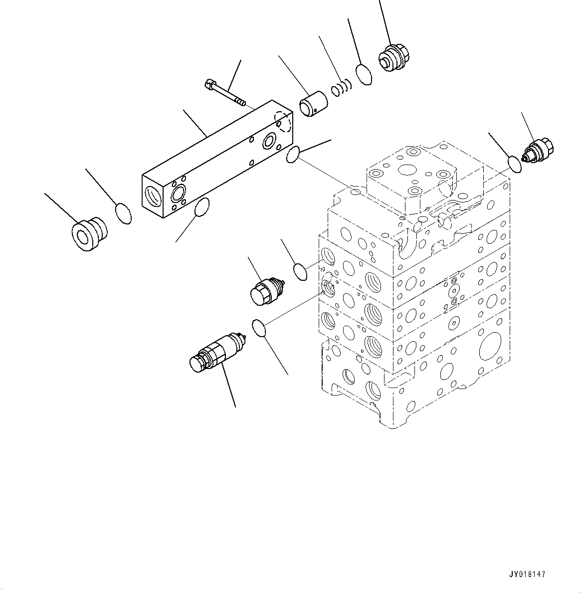 Схема запчастей Komatsu WA500-6 - УПРАВЛЯЮЩ. КЛАПАН, -КЛАПАН (/) (№79-) УПРАВЛЯЮЩ. КЛАПАН, ДЛЯ STONE ОБСЛУЖ-Е СПЕЦ-Я.