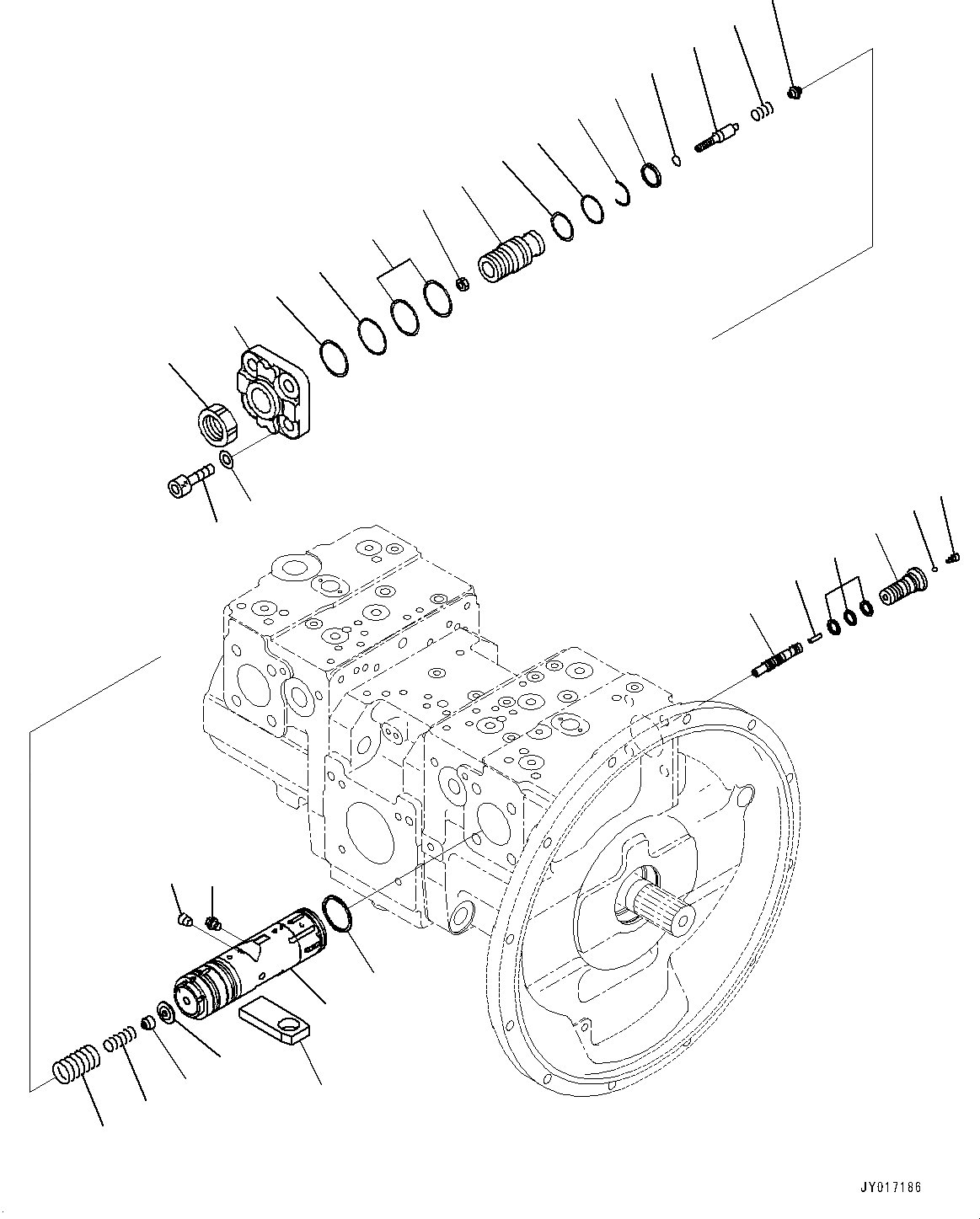 Схема запчастей Komatsu PC490LC-10 - ПОРШЕНЬ НАСОС, ВНУТР. ЧАСТИ (/7) (№8-) ПОРШЕНЬ НАСОС