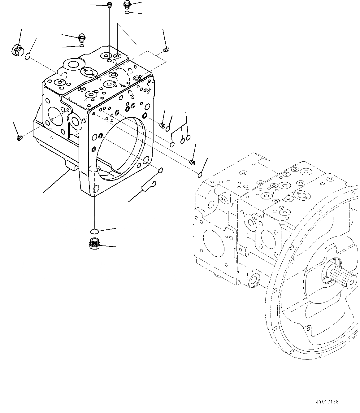 Схема запчастей Komatsu PC490LC-10 - ПОРШЕНЬ НАСОС, ВНУТР. ЧАСТИ (/7) (№8-) ПОРШЕНЬ НАСОС