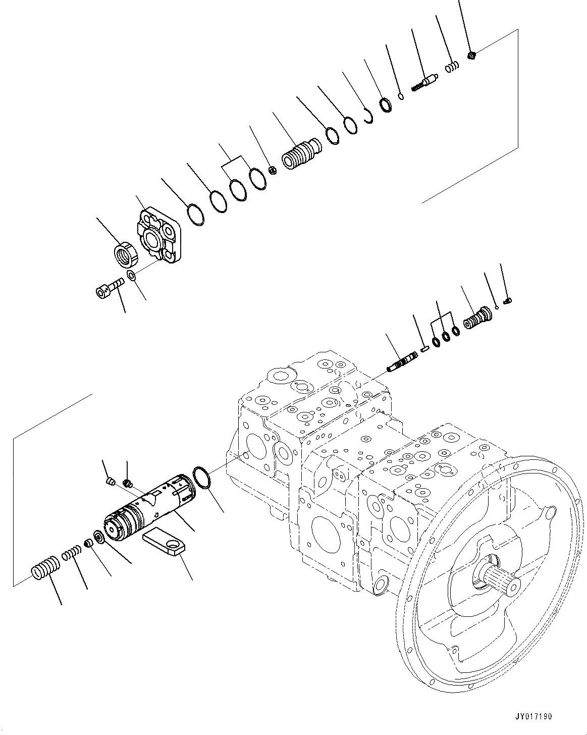 Схема запчастей Komatsu PC490LC-10 - ПОРШЕНЬ НАСОС, ВНУТР. ЧАСТИ (8/7) (№8-) ПОРШЕНЬ НАСОС