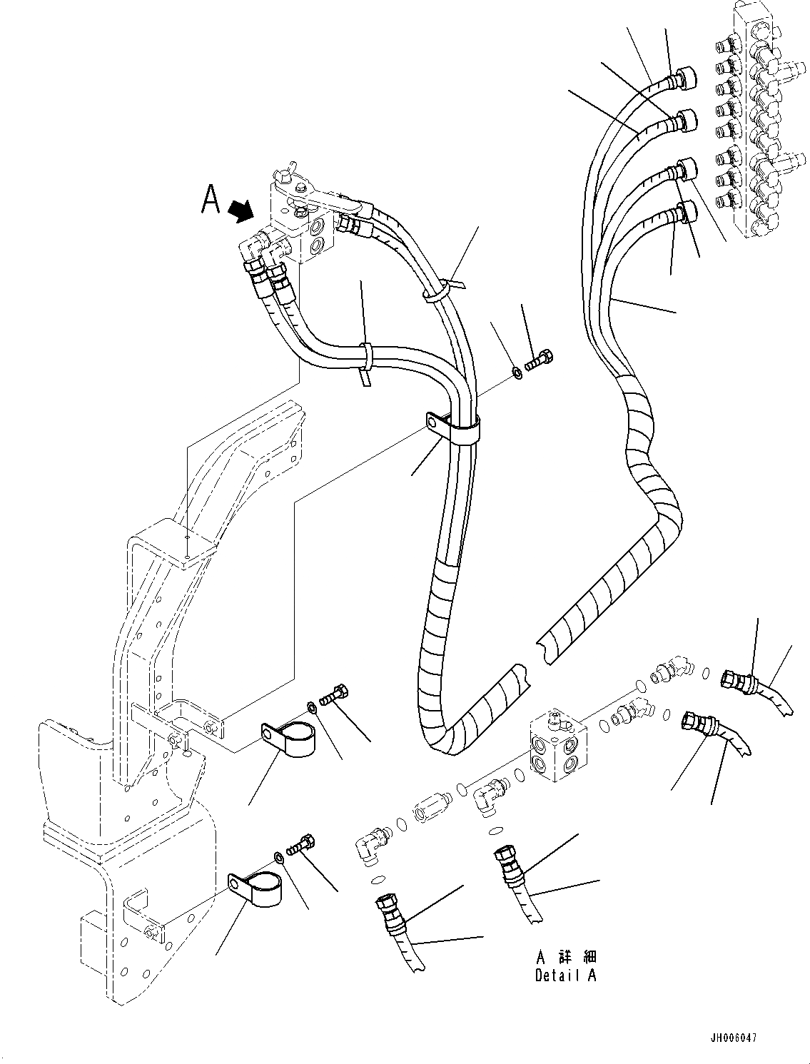 Схема запчастей Komatsu PC490LC-10 - MULTI УПРАВЛ-Е PATTERN БЛОК, ТРУБЫ (№8-) MULTI УПРАВЛ-Е PATTERN БЛОК, С -ДОПОЛН. АКТУАТОР ТРУБЫ, АККУМУЛЯТОР