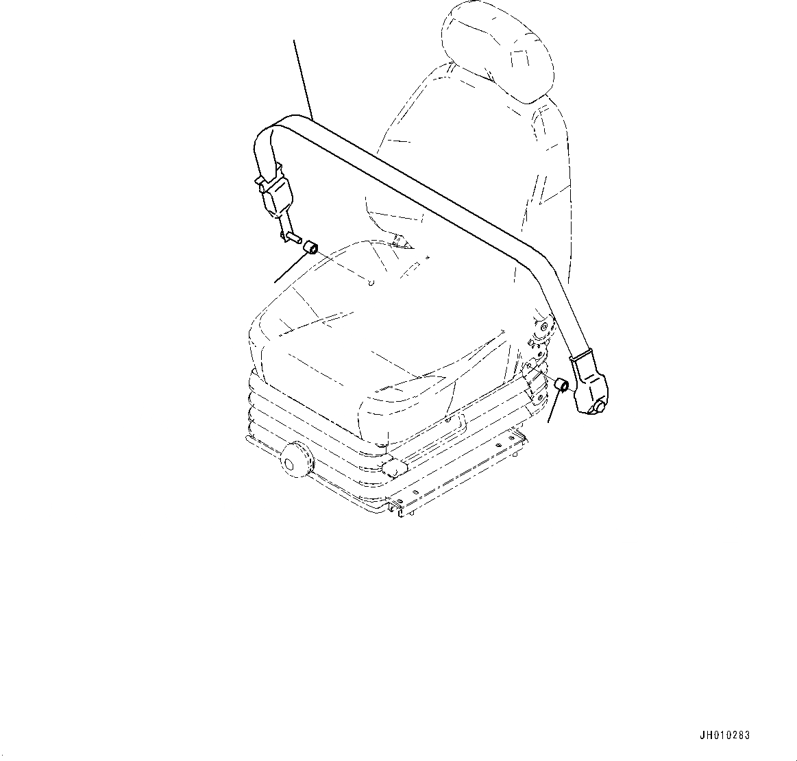 Схема запчастей Komatsu PC490LC-10 - РЕМЕНЬ БЕЗОПАСНОСТИ, (№8-) РЕМЕНЬ БЕЗОПАСНОСТИ