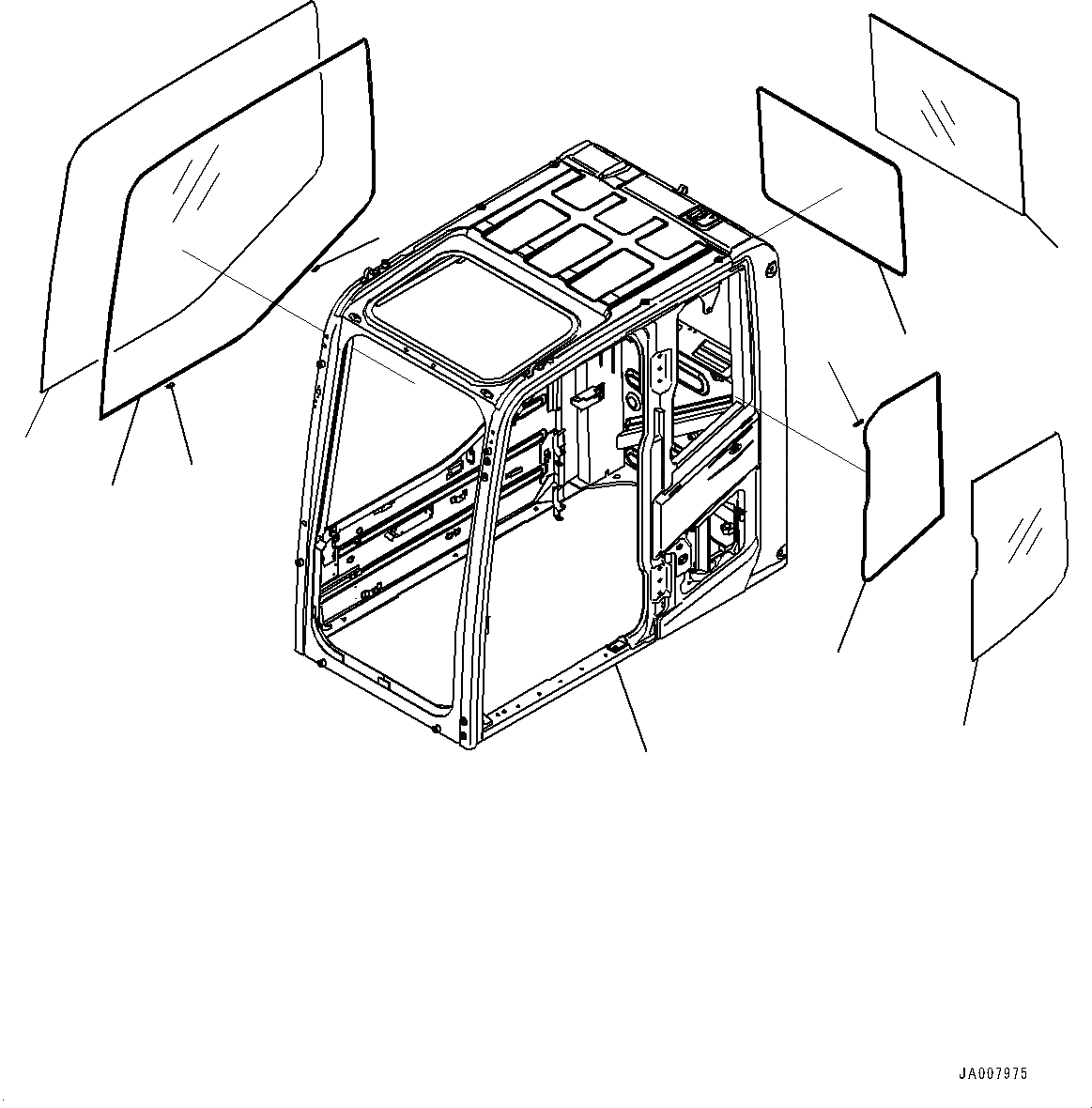 Схема запчастей Komatsu PC490LC-10 - КАБИНА И ОСНОВН. КОНСТРУКЦИЯ ГРУППА, КОРПУС КАБИНЫ И ОКНА (№8-) КАБИНА И ОСНОВН. КОНСТРУКЦИЯ ГРУППА, С ДОПОЛН. АКТУАТОР ТРУБЫ, АККУМУЛЯТОР, AM-FM STEREO РАДИО, CASSETTE