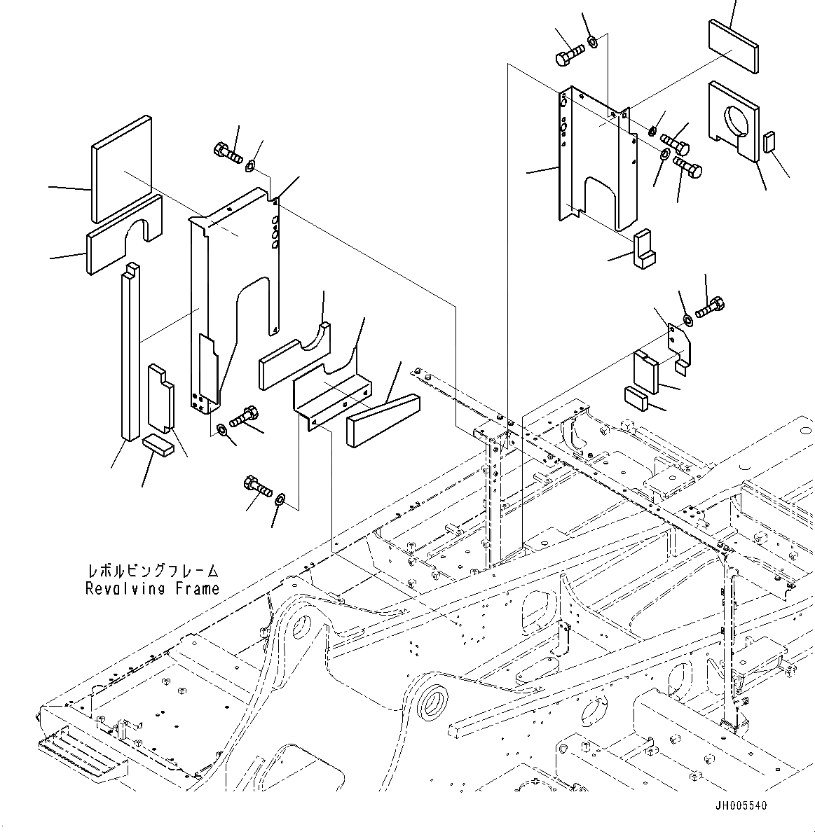 Схема запчастей Komatsu PC490LC-10 - КАБИНА ПЕРЕГОРОДКА., (/) (№8-) КАБИНА ПЕРЕГОРОДКА.