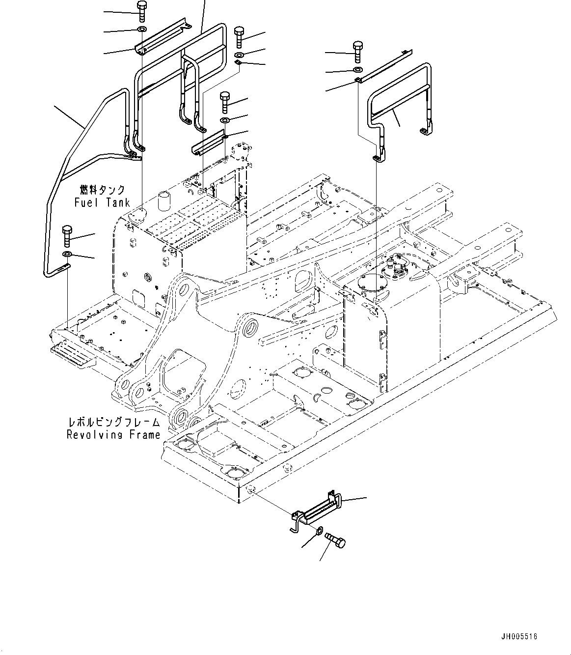 Схема запчастей Komatsu PC490LC-10 - ПОРУЧНИ(№8-) HANDRAIL