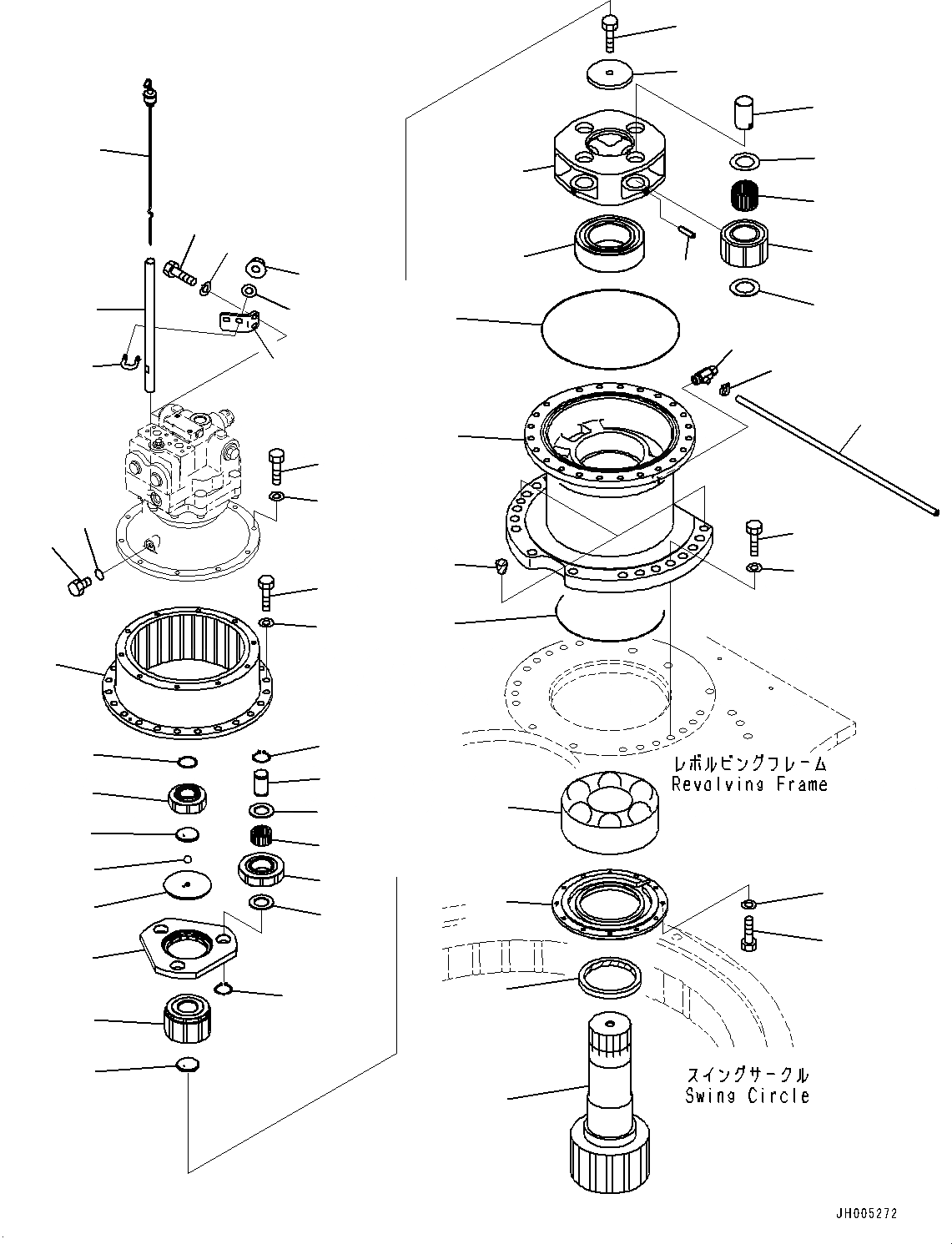 Схема запчастей Komatsu PC490LC-10 - МЕХАНИЗМ ПОВОРОТА И МОТОР (№8-) МЕХАНИЗМ ПОВОРОТА И МОТОР