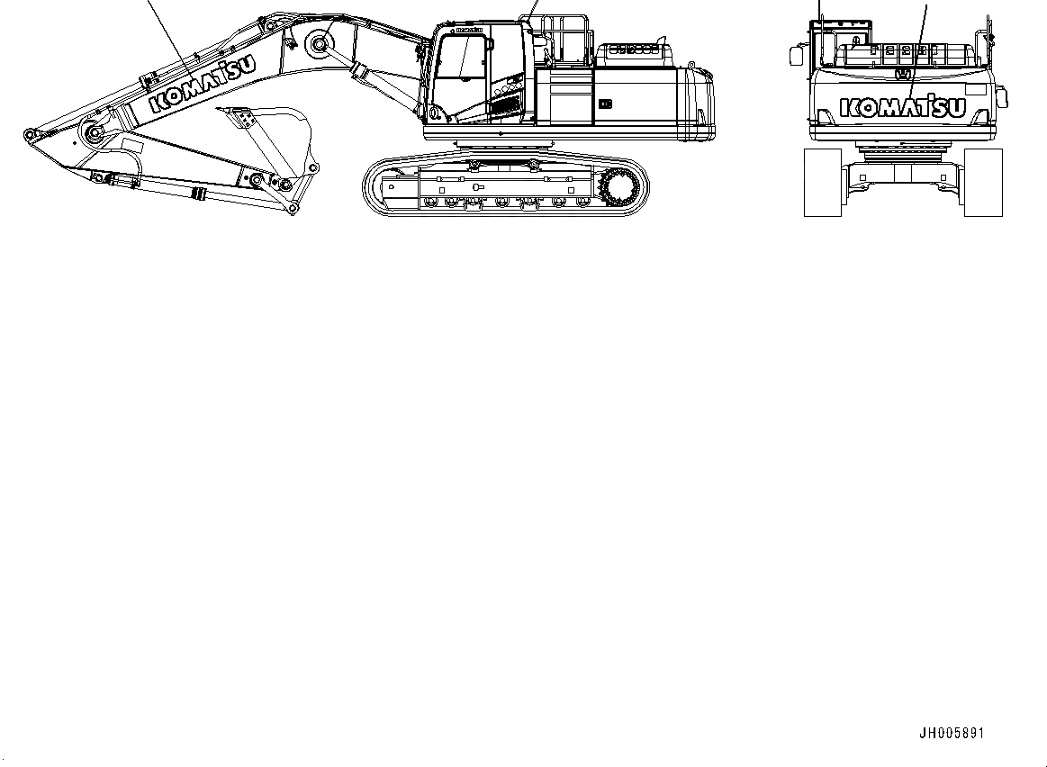 Схема запчастей Komatsu PC490LC-10 - ЛОГОТИП KOMATSU(№8-) KOMATSU ЛОГОТИП