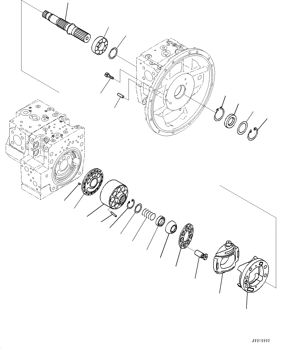 Схема запчастей Komatsu PC240LC-10 - ПОРШЕНЬ НАСОС, ВНУТР. ЧАСТИ (/) (№9-) ПОРШЕНЬ НАСОС