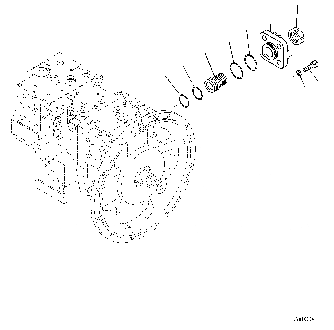 Схема запчастей Komatsu PC240LC-10 - ПОРШЕНЬ НАСОС, ВНУТР. ЧАСТИ (/) (№9-) ПОРШЕНЬ НАСОС