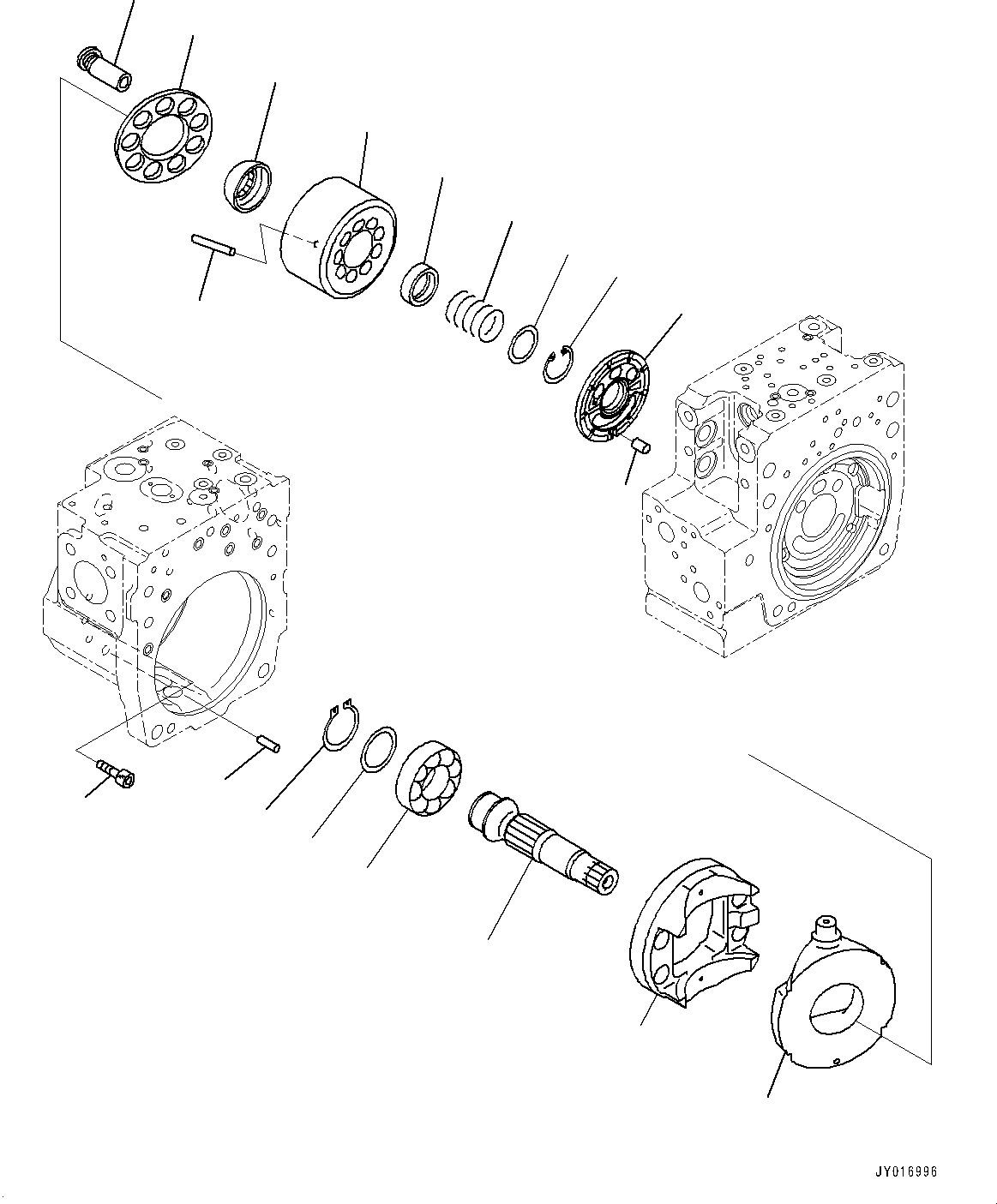 Схема запчастей Komatsu PC240LC-10 - ПОРШЕНЬ НАСОС, ВНУТР. ЧАСТИ (7/) (№9-) ПОРШЕНЬ НАСОС