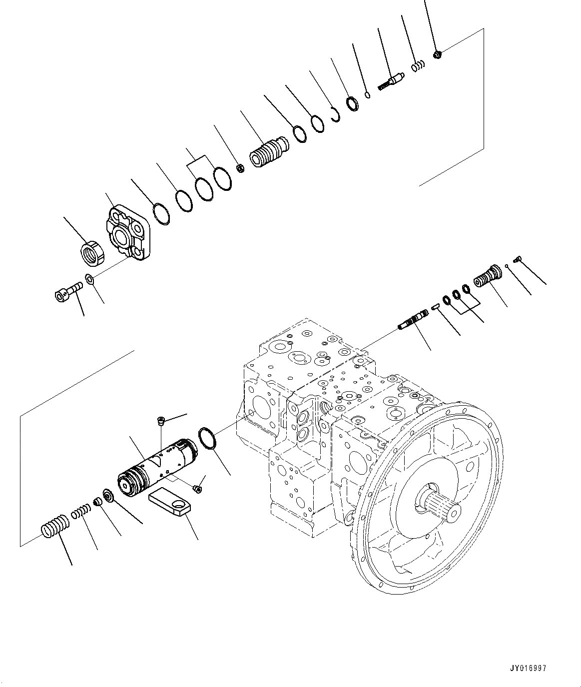 Схема запчастей Komatsu PC240LC-10 - ПОРШЕНЬ НАСОС, ВНУТР. ЧАСТИ (8/) (№9-) ПОРШЕНЬ НАСОС