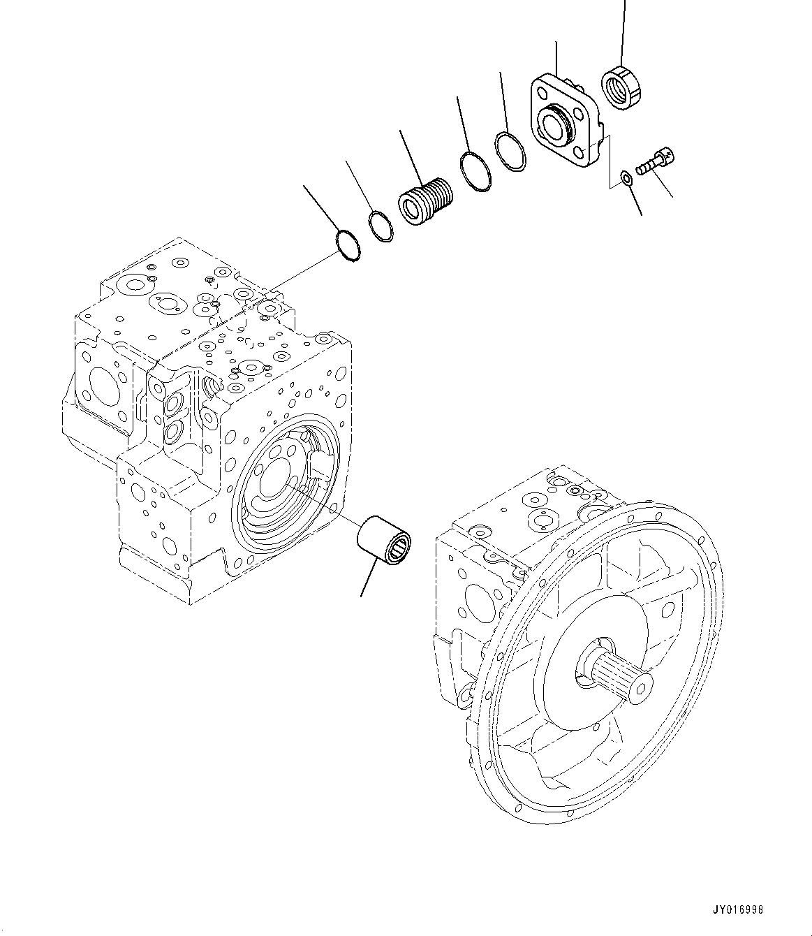 Схема запчастей Komatsu PC240LC-10 - ПОРШЕНЬ НАСОС, ВНУТР. ЧАСТИ (9/) (№9-) ПОРШЕНЬ НАСОС