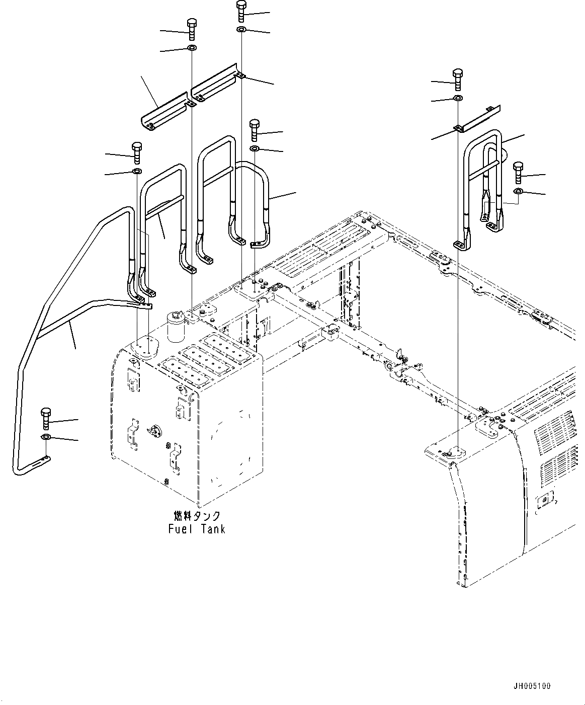 Схема запчастей Komatsu PC240LC-10 - ПОРУЧНИ(№9-) HANDRAIL