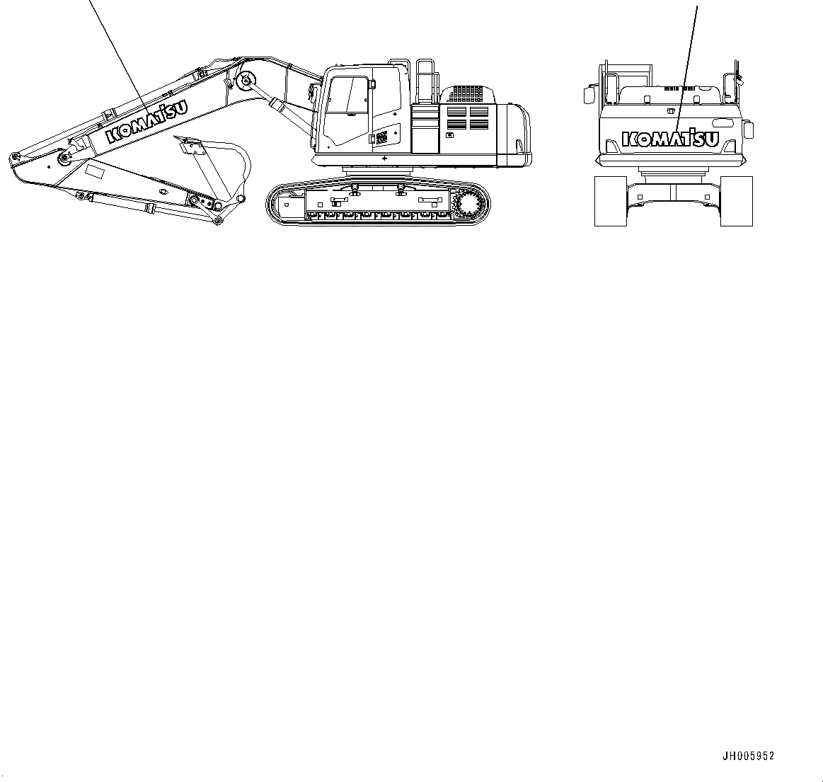 Схема запчастей Komatsu PC240LC-10 - ЛОГОТИП KOMATSU(№9-) KOMATSU ЛОГОТИП