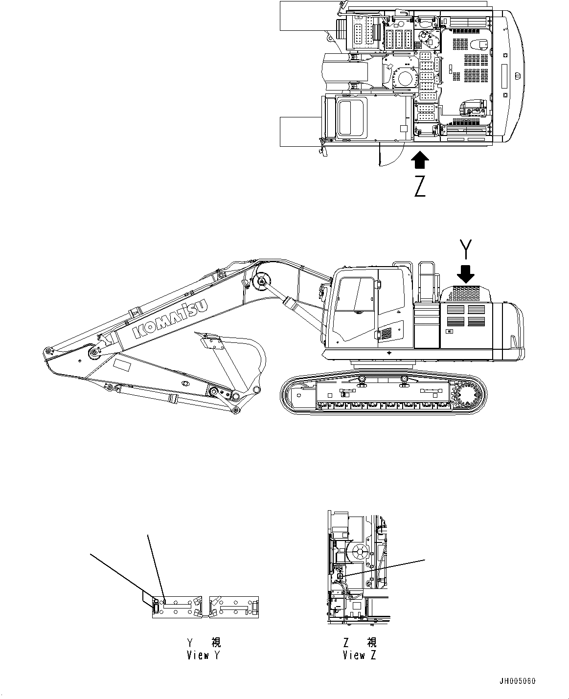 Схема запчастей Komatsu PC240LC-10 - ПРЕДУПРЕЖДАЮЩ. МАРКИРОВКАS, АККУМУЛЯТОР (№9-) ПРЕДУПРЕЖДАЮЩ. МАРКИРОВКАS, АККУМУЛЯТОР