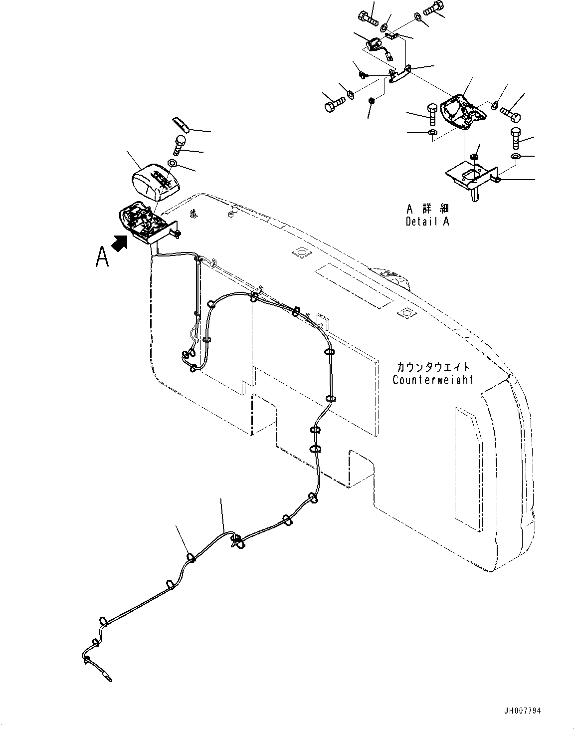 Схема запчастей Komatsu PC290LC-10 - ЗАДН.VIEW CAMERA, (/) (№-) ЗАДН.VIEW CAMERA, -CAMERA