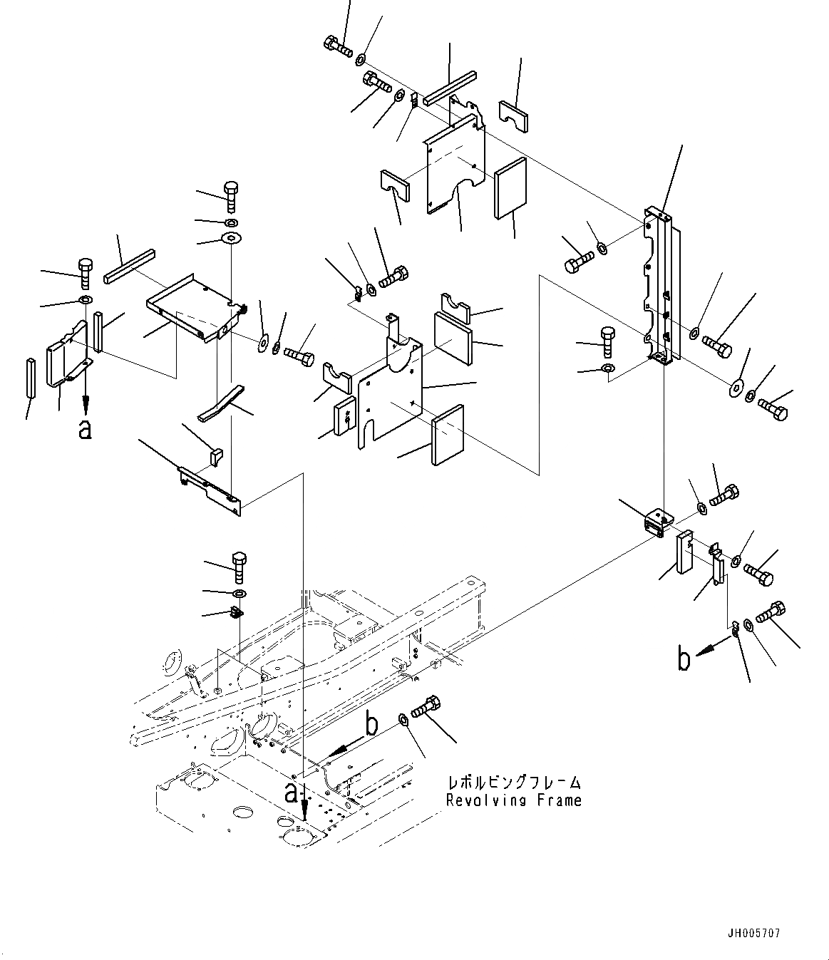 Схема запчастей Komatsu PC290LC-10 - ПЕРЕГОРОДКА., (/) (№-) ПЕРЕГОРОДКА.