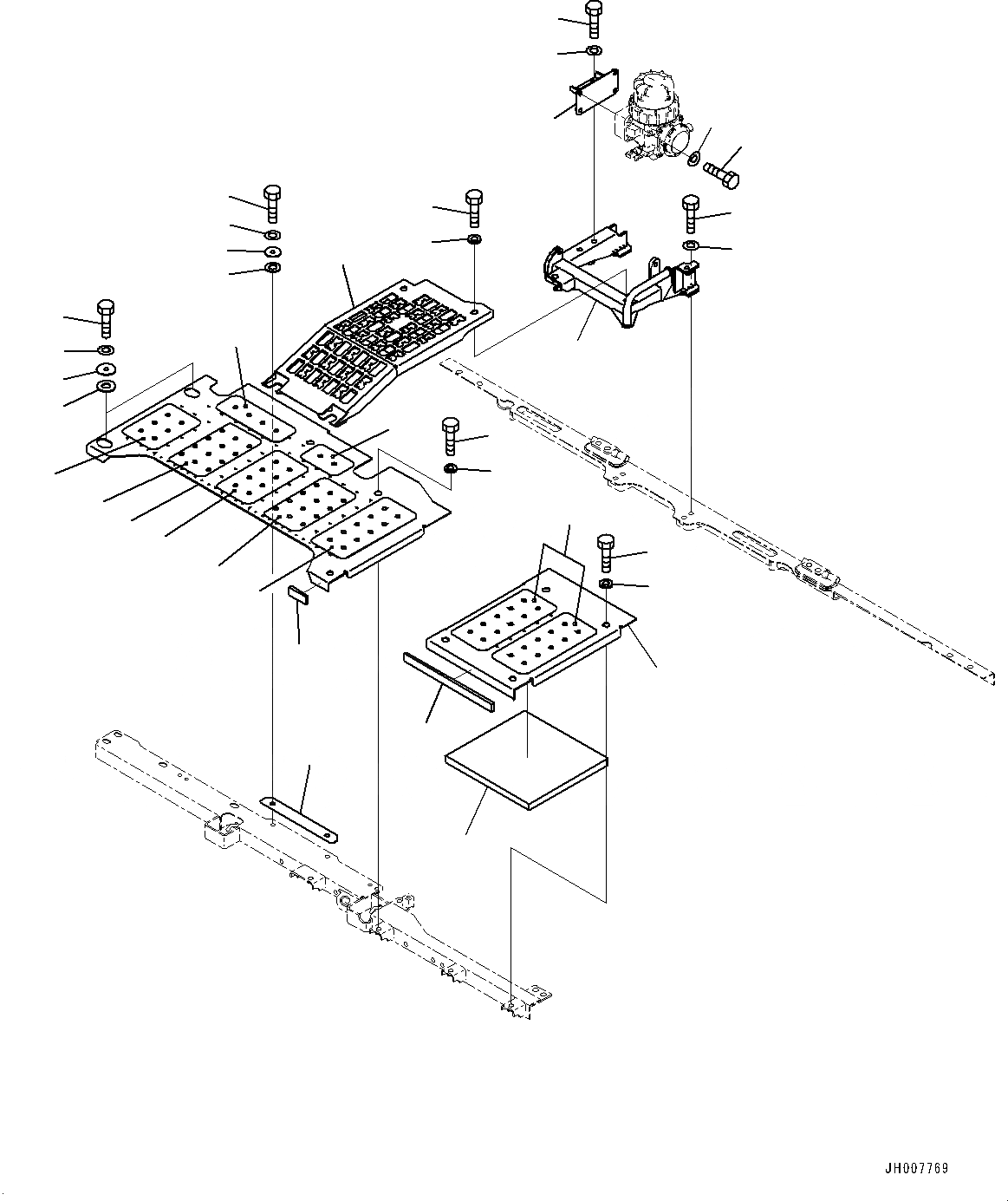 Схема запчастей Komatsu PC290LC-10 - ВЕРХН. ЧАСТЬ, (№-) ВЕРХН. ЧАСТЬ