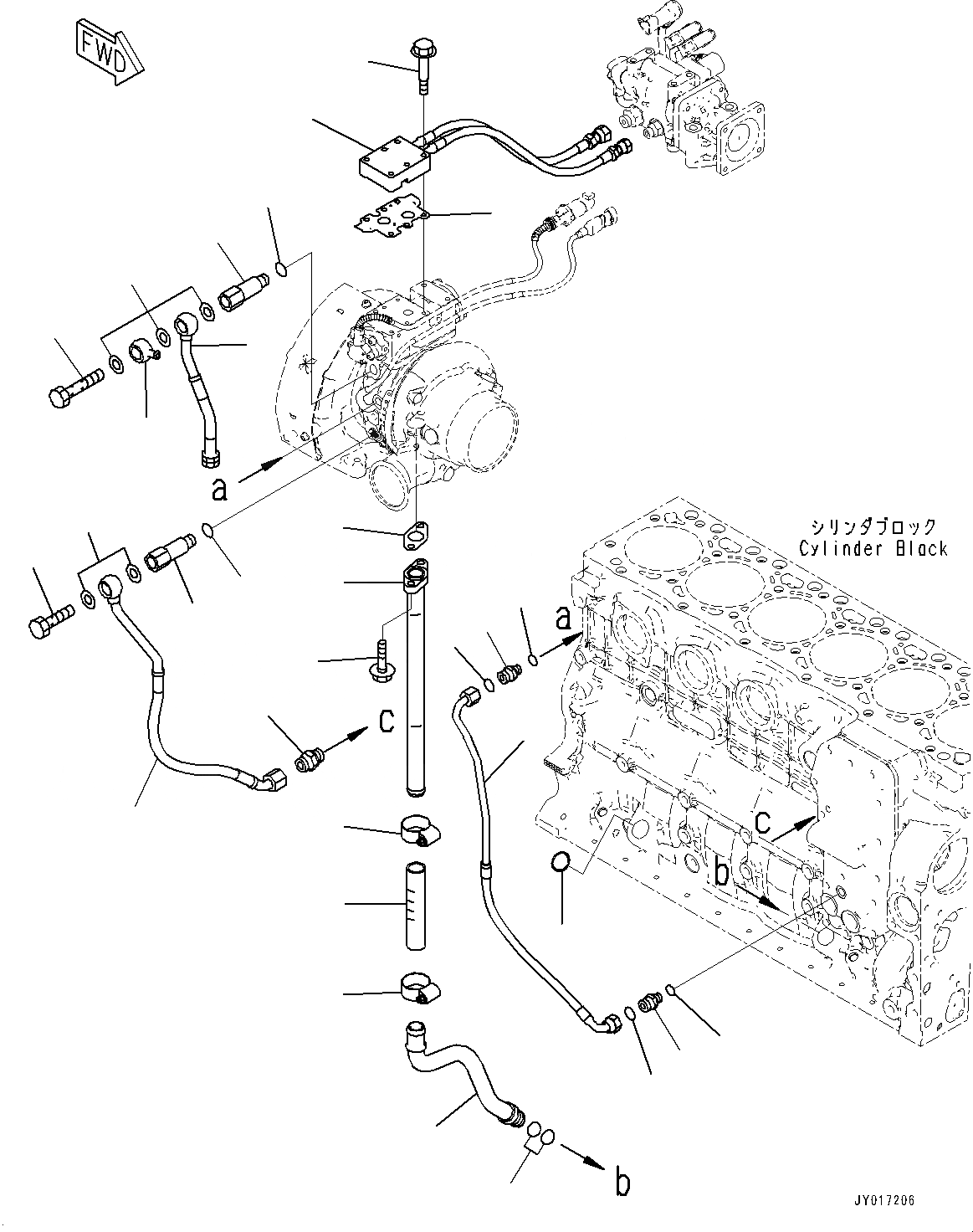 Схема запчастей Komatsu SAA6D107E-2B - KOMATSU РЕГУЛИР. GEOMETRY ТУРБОНАГНЕТАТЕЛЬ (KVGT) МАСЛОПРОВОДЯЩАЯ ЛИНИЯ (№-) KOMATSU РЕГУЛИР. GEOMETRY ТУРБОНАГНЕТАТЕЛЬ (KVGT) МАСЛОПРОВОДЯЩАЯ ЛИНИЯ