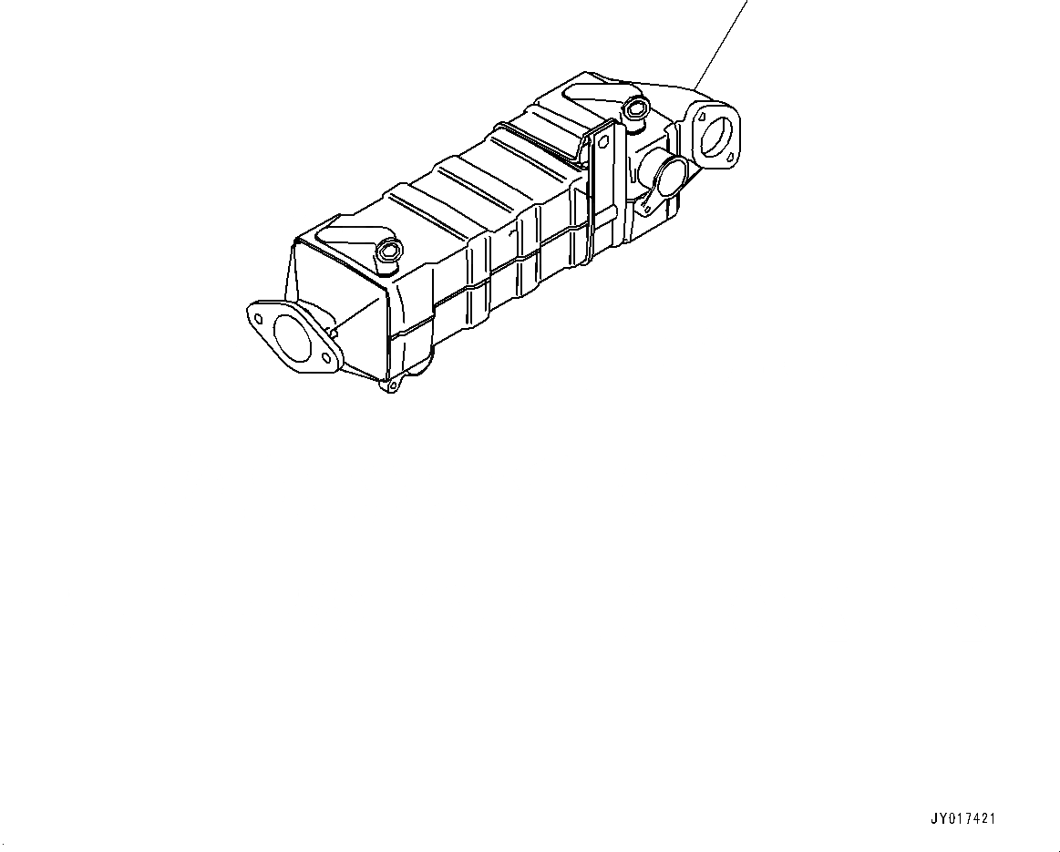 Схема запчастей Komatsu SAA6D107E-2B - ВЫПУСКН. GAS RE-CIRCULATION (EGR) ОХЛАДИТЕЛЬ (№-) ВЫПУСКН. GAS RE-CIRCULATION (EGR) ОХЛАДИТЕЛЬ