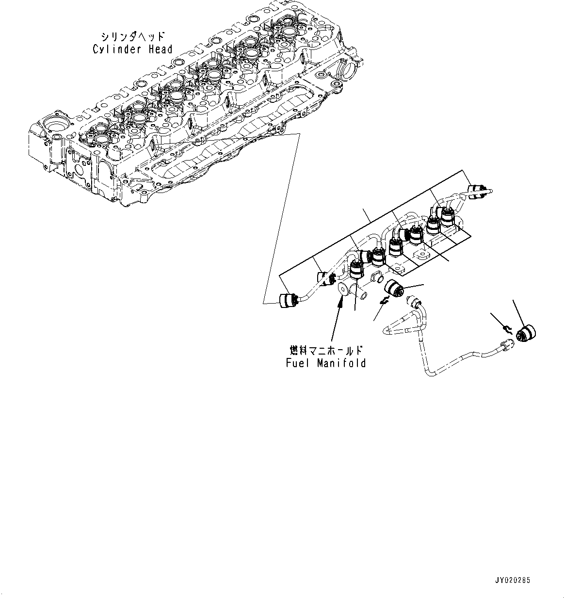 Схема запчастей Komatsu SAA6D107E-2B - ТОПЛИВН. СИСТЕМА КРЫШКА(№-) ТОПЛИВН. СИСТЕМА COVER