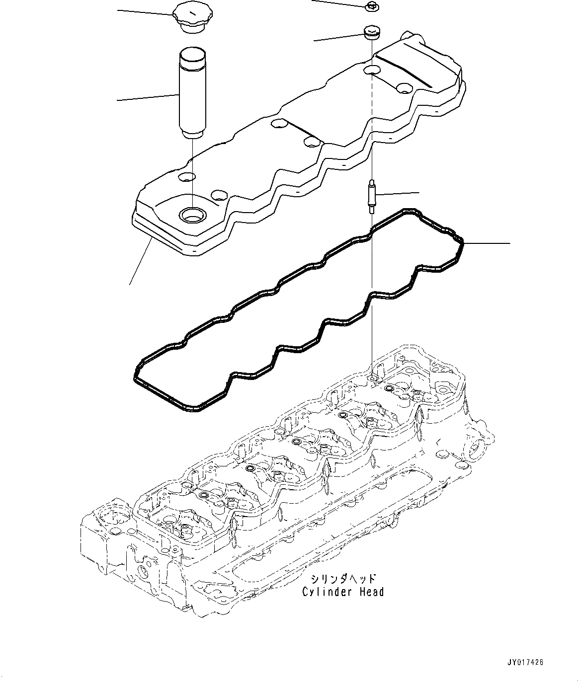 Схема запчастей Komatsu SAA6D107E-2B - ГОЛОВКА ЦИЛИНДРОВ COVER ГОЛОВКА ЦИЛИНДРОВ COVER