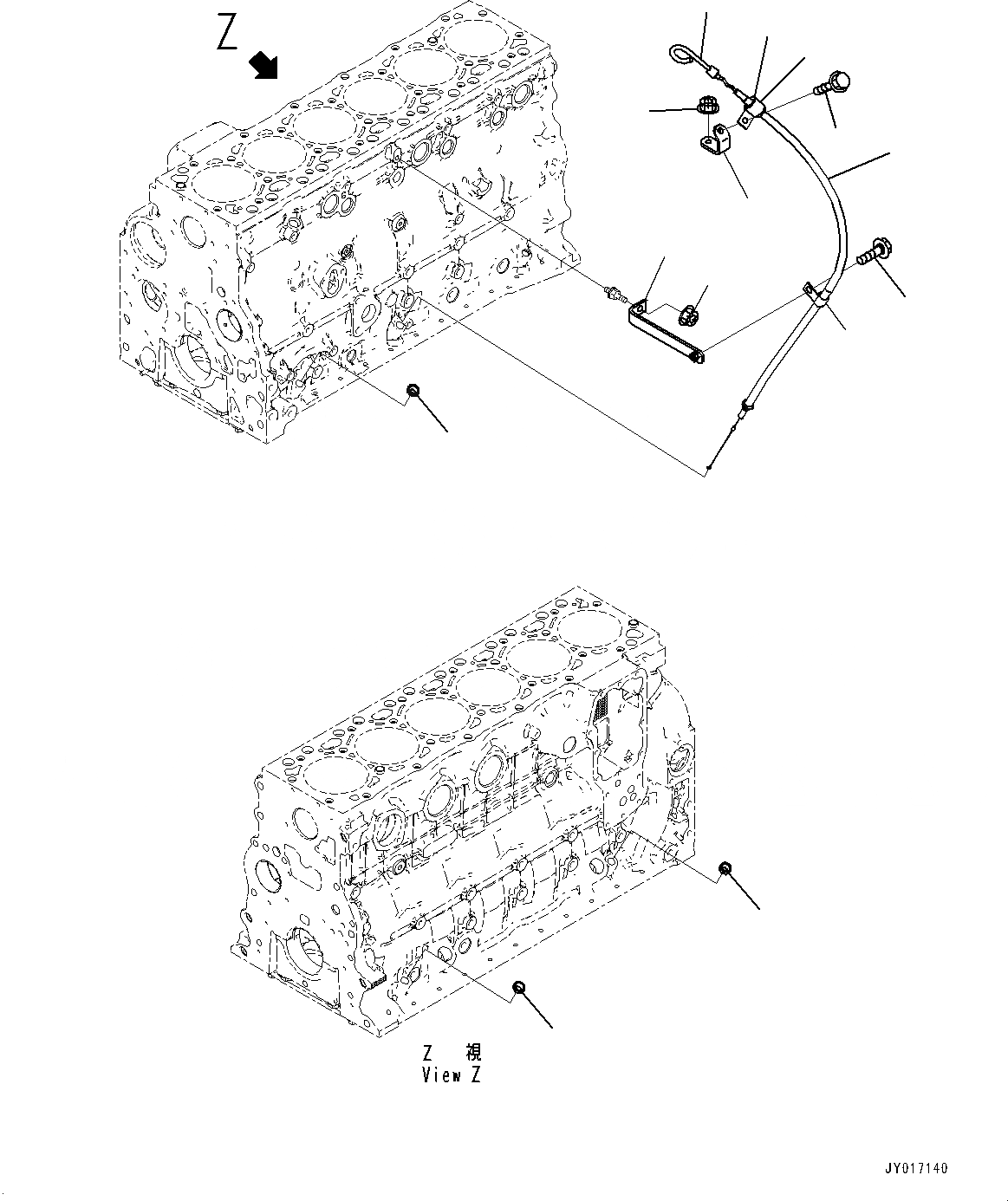 Схема запчастей Komatsu SAA6D107E-2B - МАСЛ. ЩУП МАСЛ. ЩУП