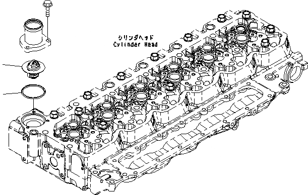 Схема запчастей Komatsu SAA6D107E-2B - ТЕРМОСТАТ ТЕРМОСТАТ