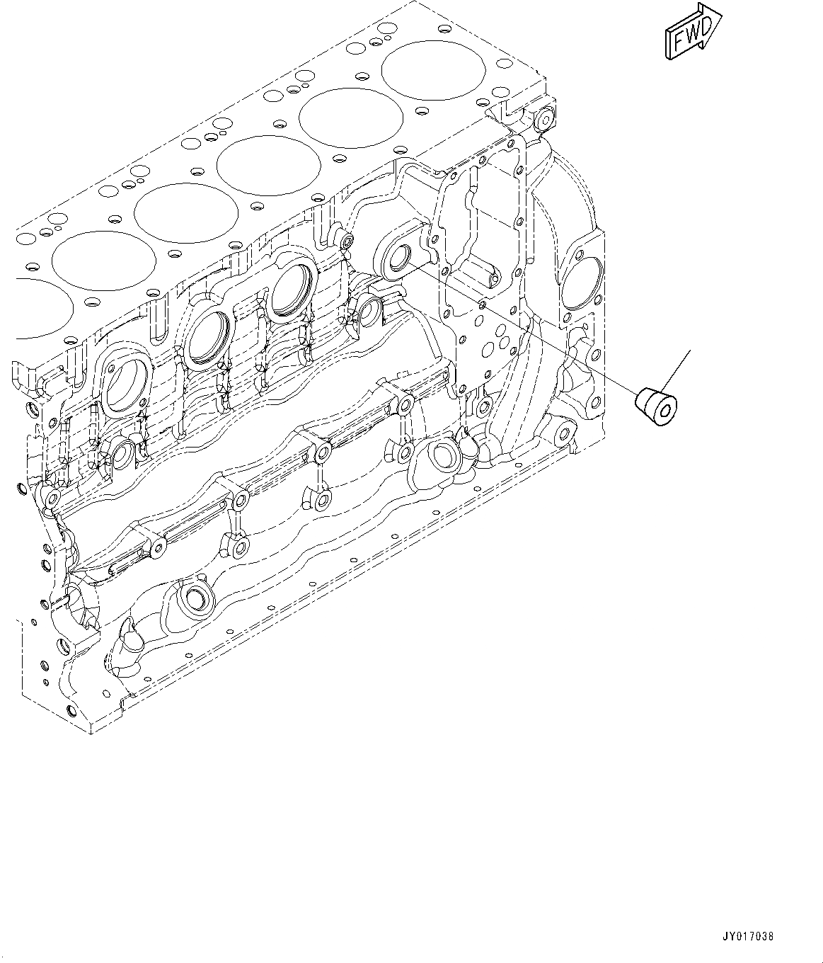 Схема запчастей Komatsu SAA6D107E-2B - ПОДОГРЕВАТЕЛЬ ХЛАДАГЕНТА ЗАГЛУШКА ПОДОГРЕВАТЕЛЬ ХЛАДАГЕНТА ЗАГЛУШКА