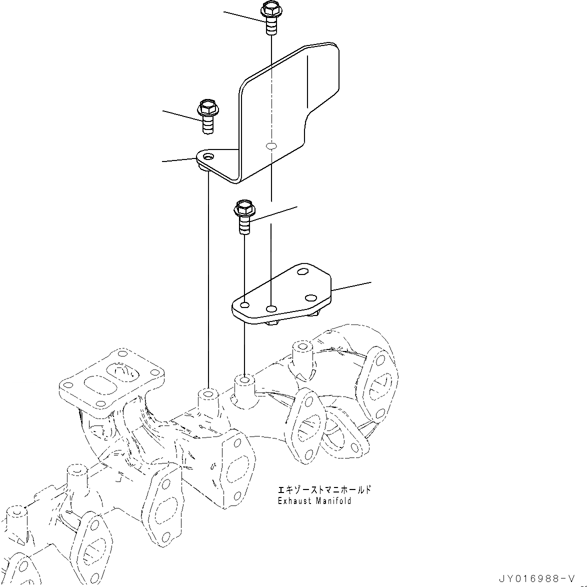 Схема запчастей Komatsu SAA6D107E-2A - ВЫХЛОПНАЯ ТРУБА COVER ВЫХЛОПНАЯ ТРУБА COVER