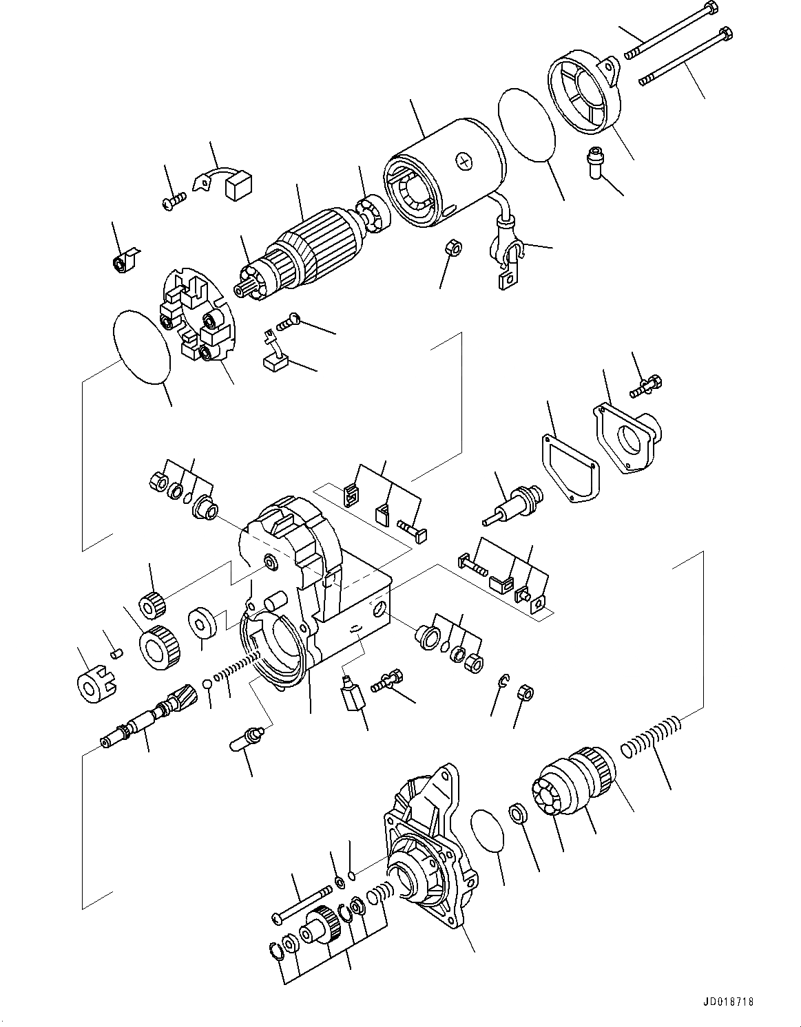 Схема запчастей Komatsu SAA6D107E-2A - СТАРТЕР, ДЛЯ .KW СТАРТЕР, ДЛЯ .KW