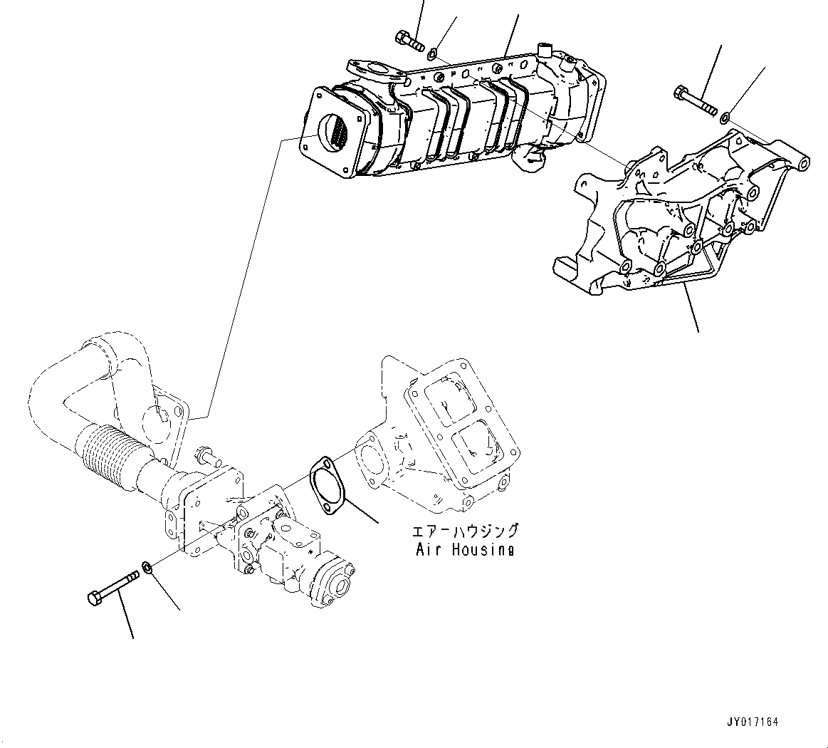 Схема запчастей Komatsu SAA6D125E-6A - ВЫПУСКН. GAS RE-CIRCULATION (EGR) КЛАПАН, EGR КЛАПАН И ОХЛАДИТЕЛЬ КРЕПЛЕНИЕ (№7-) ВЫПУСКН. GAS RE-CIRCULATION (EGR) КЛАПАН