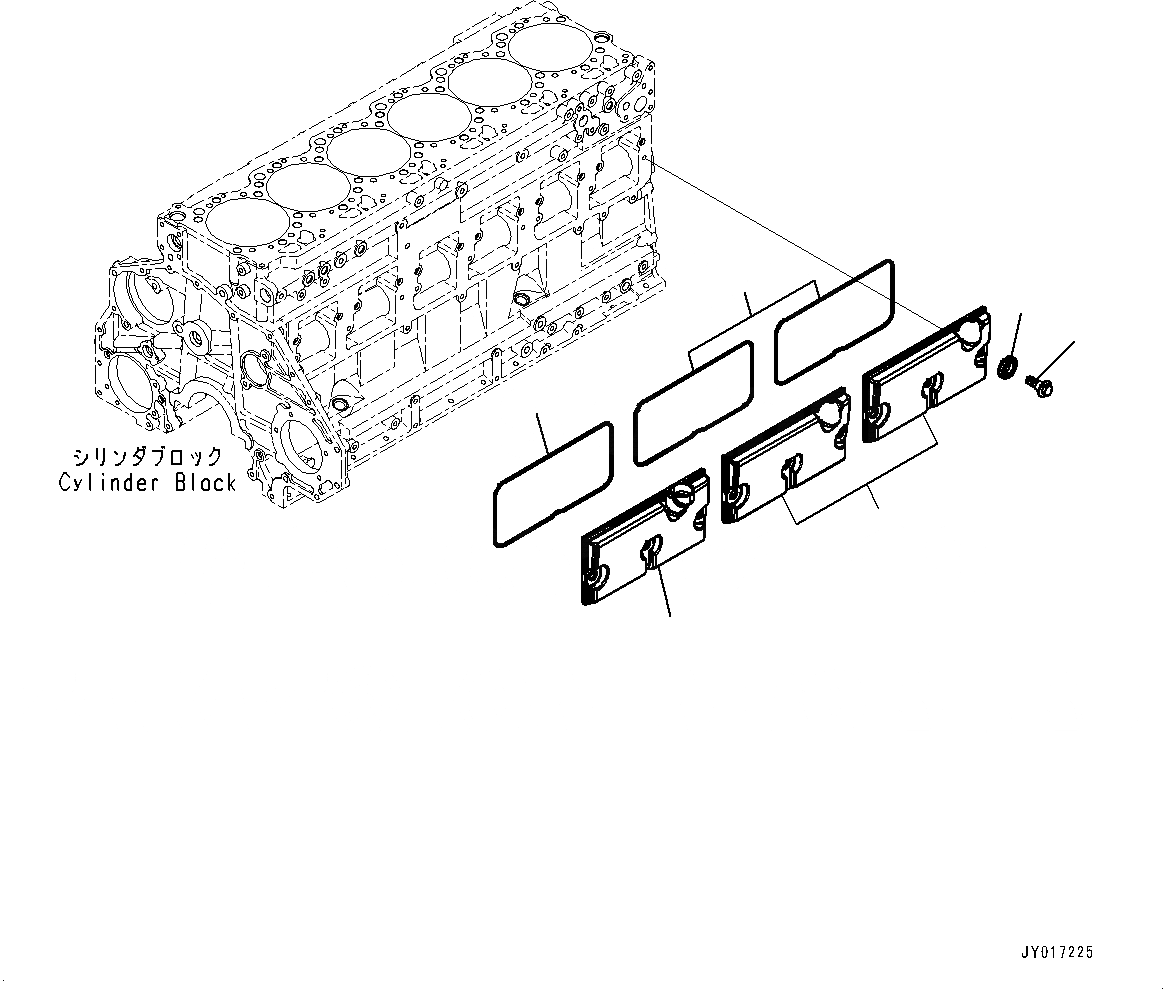 Схема запчастей Komatsu SAA6D125E-6A - КРЫШКА ТОЛКАТЕЛЕЙ КЛАПАНА КРЫШКА ТОЛКАТЕЛЕЙ КЛАПАНА