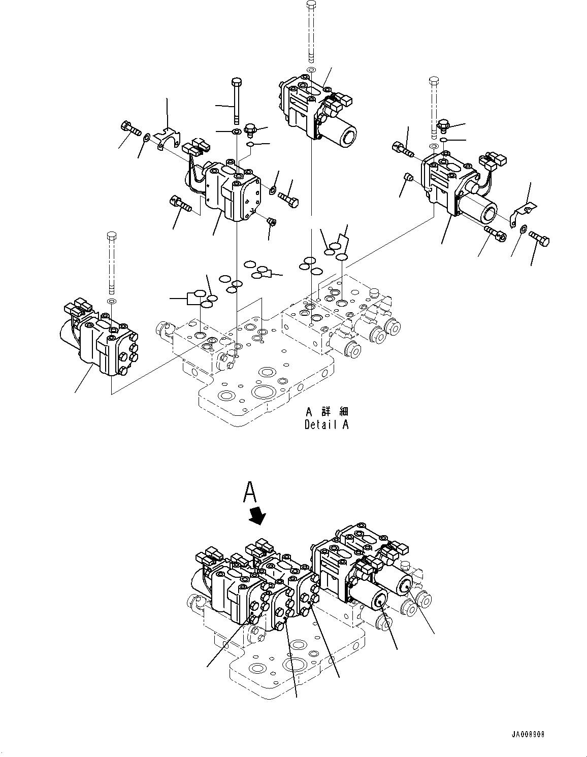 Схема запчастей Komatsu WA1200-6 - ГИДРОТРАНСФОРМАТОР И ТРАНСМИССИЯ, ECMV КЛАПАН (/) (№-) ГИДРОТРАНСФОРМАТОР И ТРАНСМИССИЯ