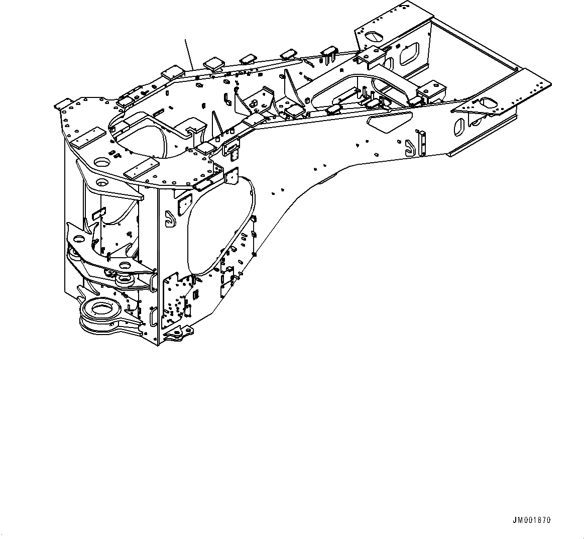 Схема запчастей Komatsu WA1200-6 - ЗАДН. РАМА (№-) ЗАДН. РАМА, PROVISION ДЛЯ SERVICE ЦЕНТР.