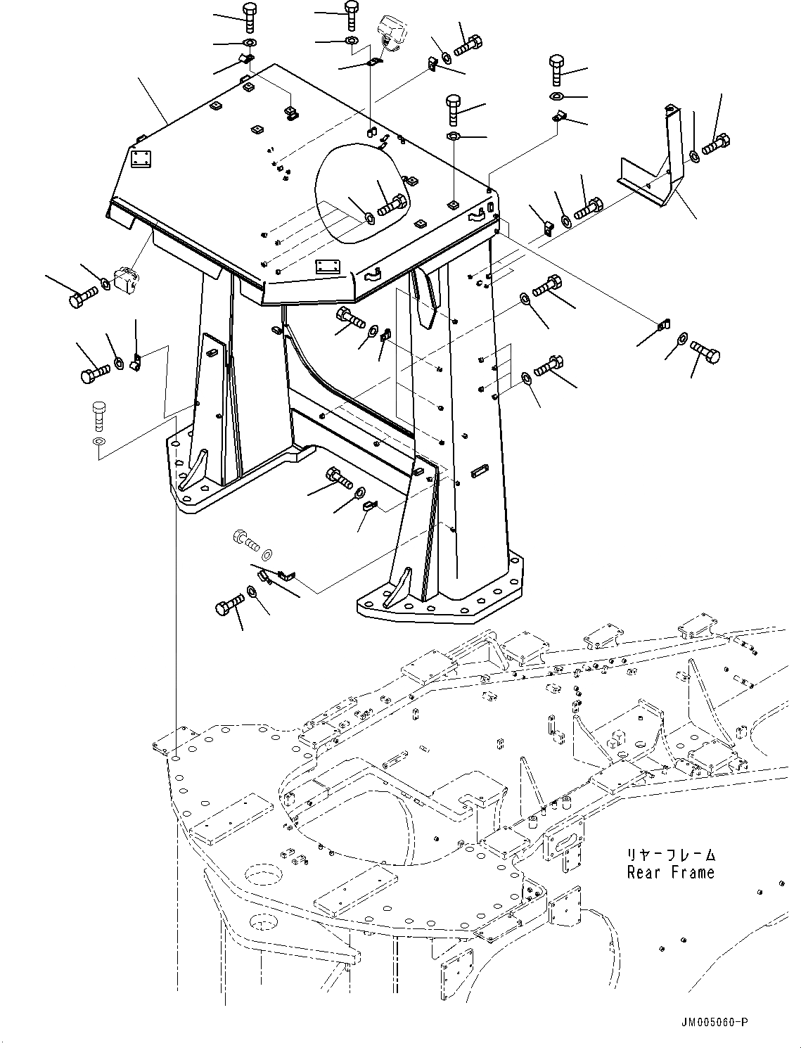 Схема запчастей Komatsu WA1200-6 - СИСТЕМА ROPS, (/) (№-) СИСТЕМА ROPS