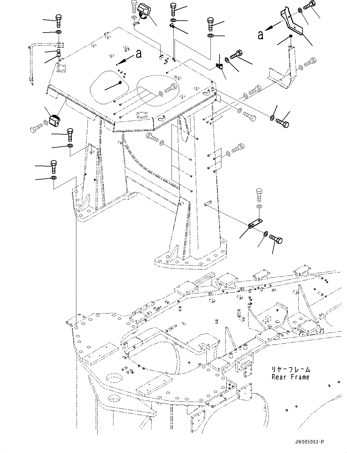 Схема запчастей Komatsu WA1200-6 - СИСТЕМА ROPS, (/) (№-) СИСТЕМА ROPS