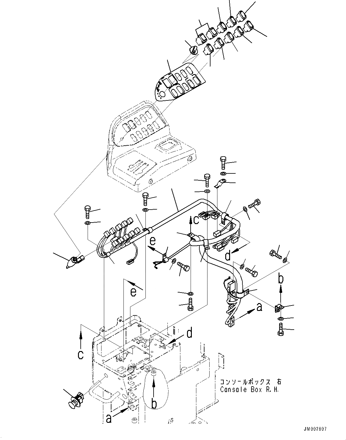 Схема запчастей Komatsu WA1200-6 - ПОЛ, КОНСОЛЬН. БЛОК ПРОВОДКА, ПРАВ. (№-) ПОЛ, С TRAINER СИДЕНЬЕ, VHMS, ORBCOMM