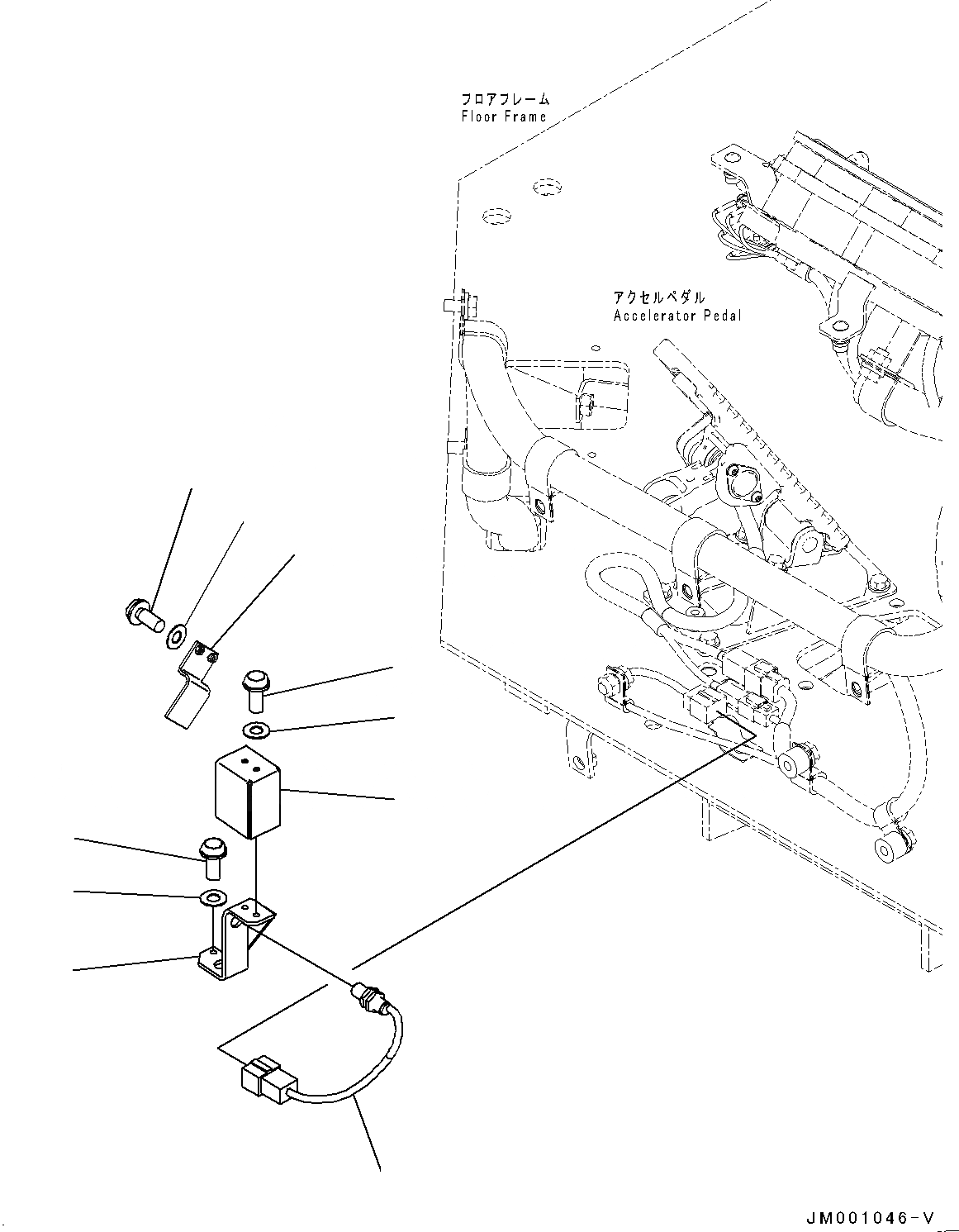 Схема запчастей Komatsu WA1200-6 - ПОЛ, ADJUSTMENT METHOD OF THROTTLE СЕНСОР. ПЕРЕКЛЮЧАТЕЛЬ (№-) ПОЛ, ЕС БЕЗОПАСН. REGULATION, С ЗАДН.VIEW МОНИТОР, VHMS, ORBCOMM