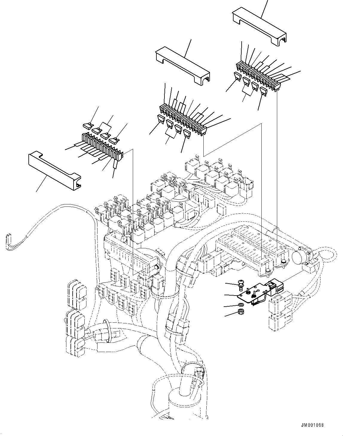 Схема запчастей Komatsu WA1200-6 - ПОЛ, ПРЕДОХРАНИТЕЛЬ (№-) ПОЛ, ЕС БЕЗОПАСН. REGULATION, С ЗАДН.VIEW МОНИТОР, VHMS, ORBCOMM