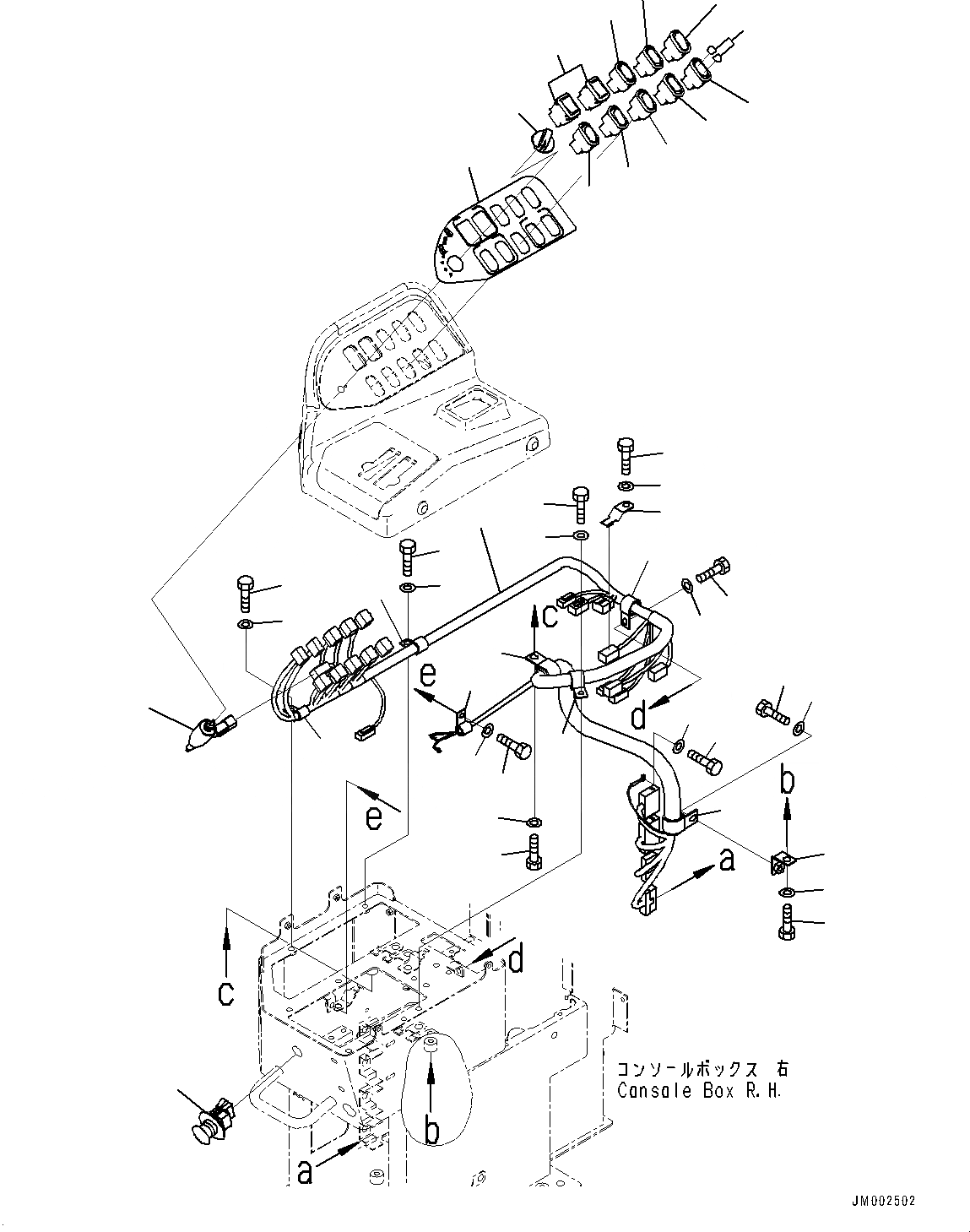 Схема запчастей Komatsu WA1200-6 - ПОЛ, КОНСОЛЬН. БЛОК ПРОВОДКА, ПРАВ. (№-) ПОЛ, ЕС БЕЗОПАСН. REGULATION, С ЗАДН.VIEW МОНИТОР, VHMS, ORBCOMM